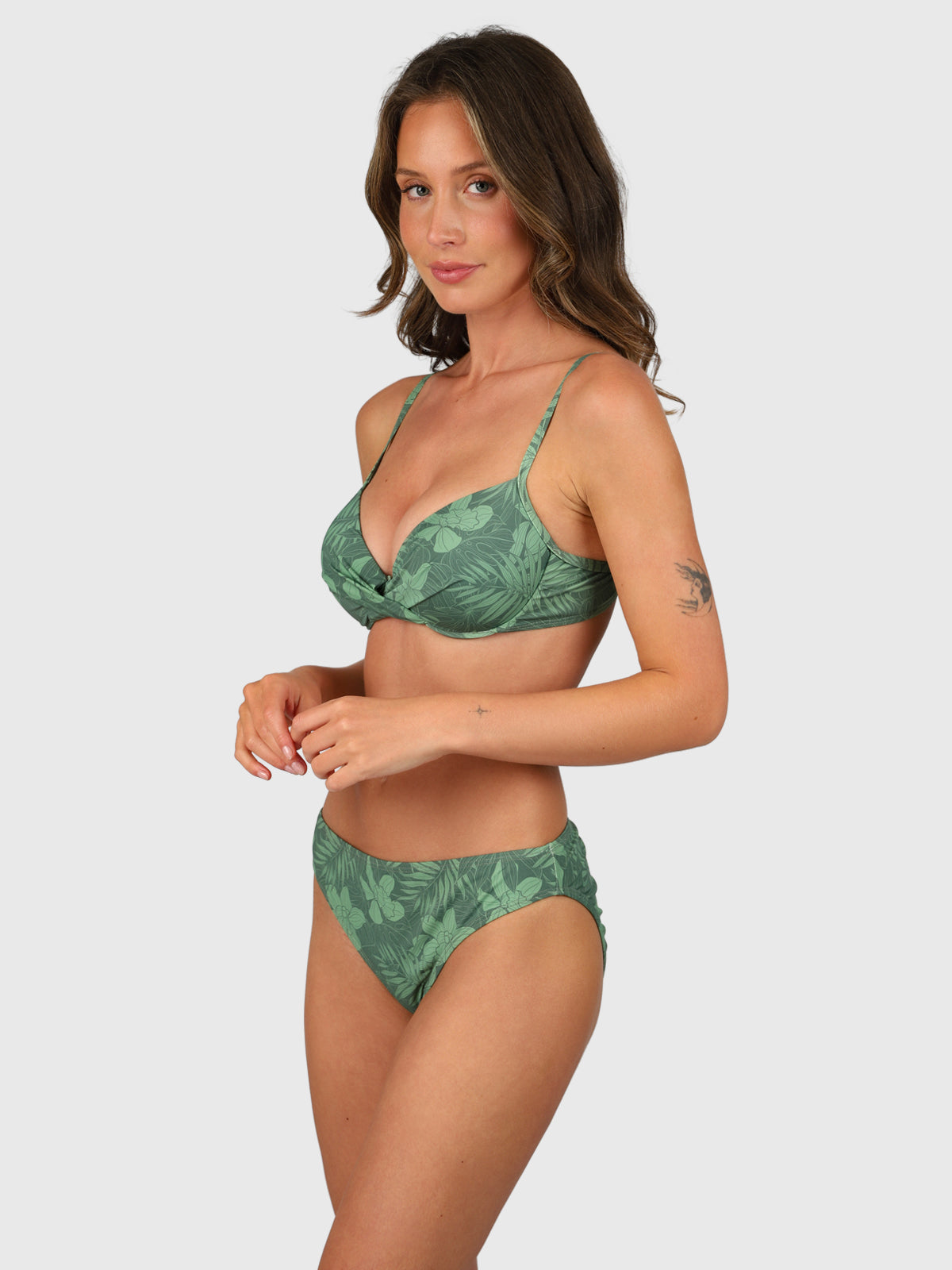 Stefana-Leaf Dames Beugel Bikini Top | Juniper