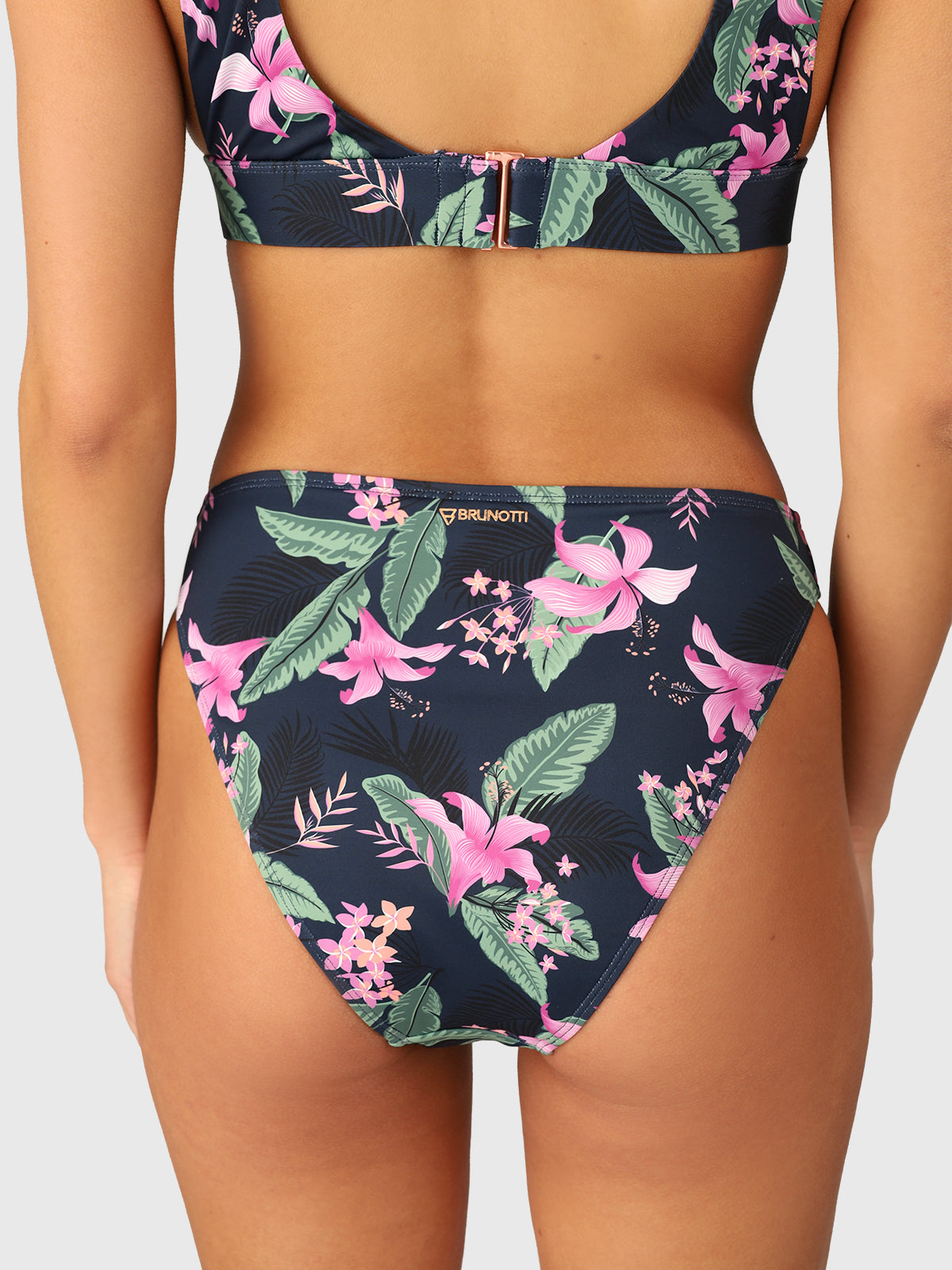 Flores-Tropicana Women Bikini Bottom | Indigo Blue