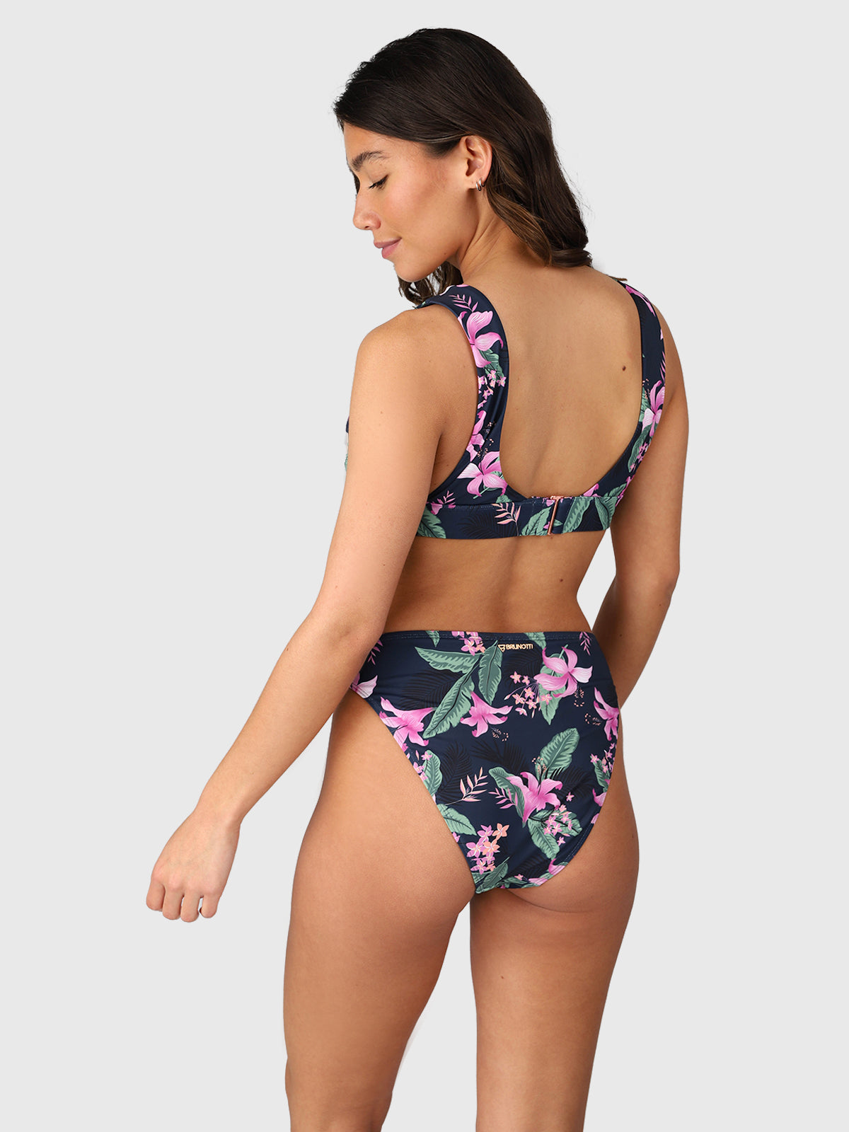 Flores-Tropicana Women Bikini Bottom | Indigo Blue