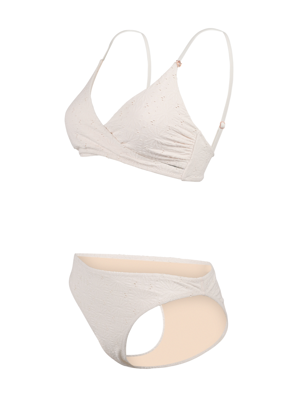 Bella-Broderie Women Bralette Bikini | Snow