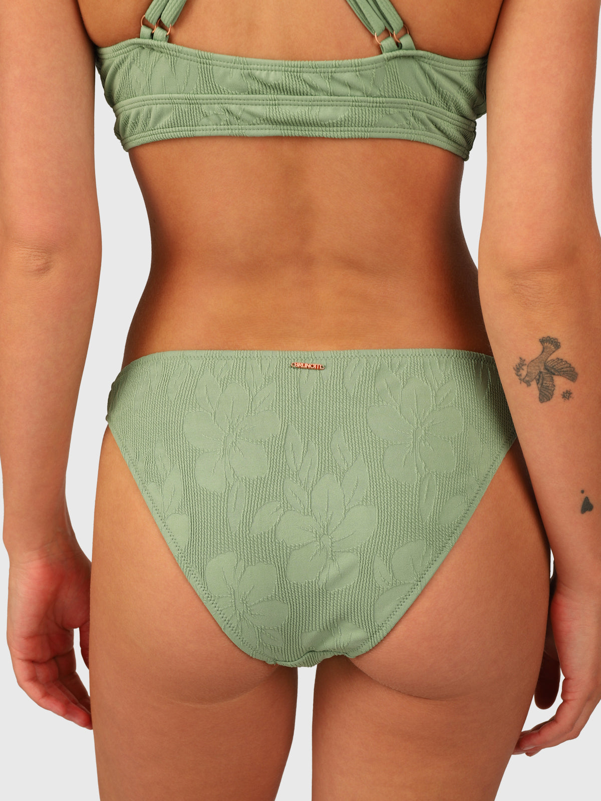 Delphine-Jacquard Dames Bralette Bikini | Eucalyptus