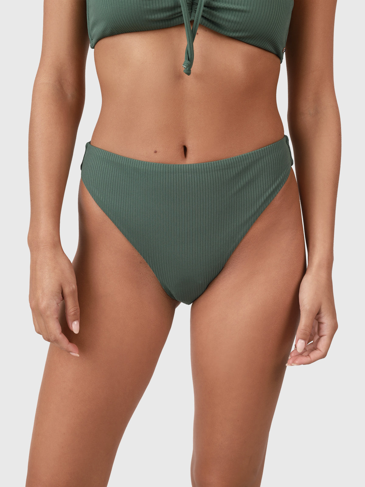 Selas-Rib Damen Bandeau Bikini Set | Juniper