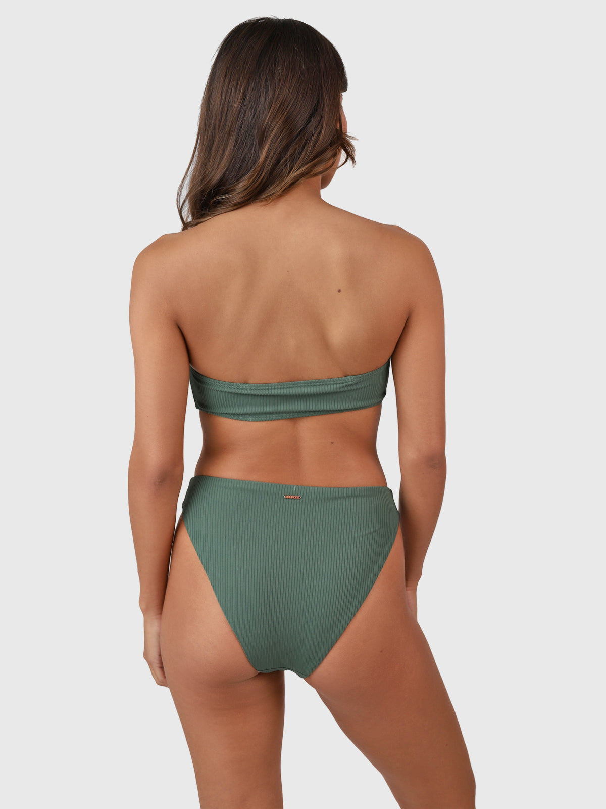 Selas-Rib Damen Bandeau Bikini Set | Juniper