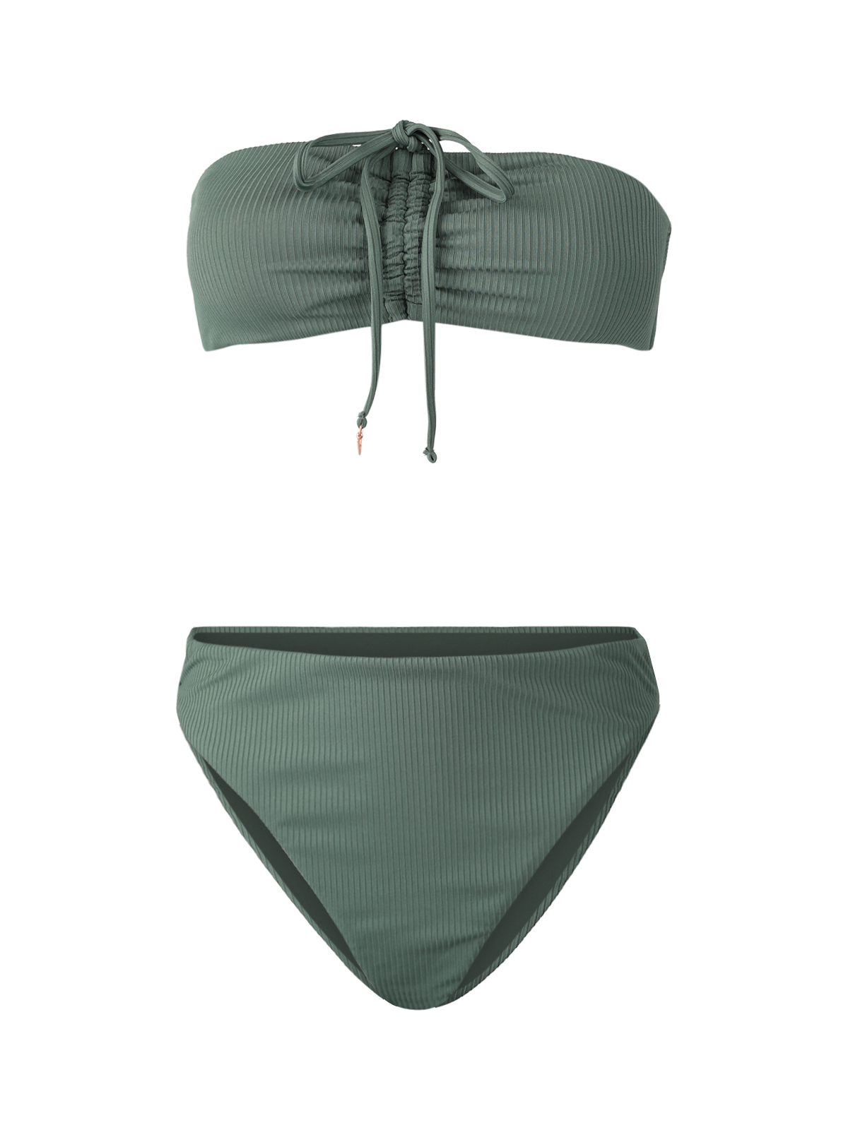 Selas-Rib Damen Bandeau Bikini Set | Juniper