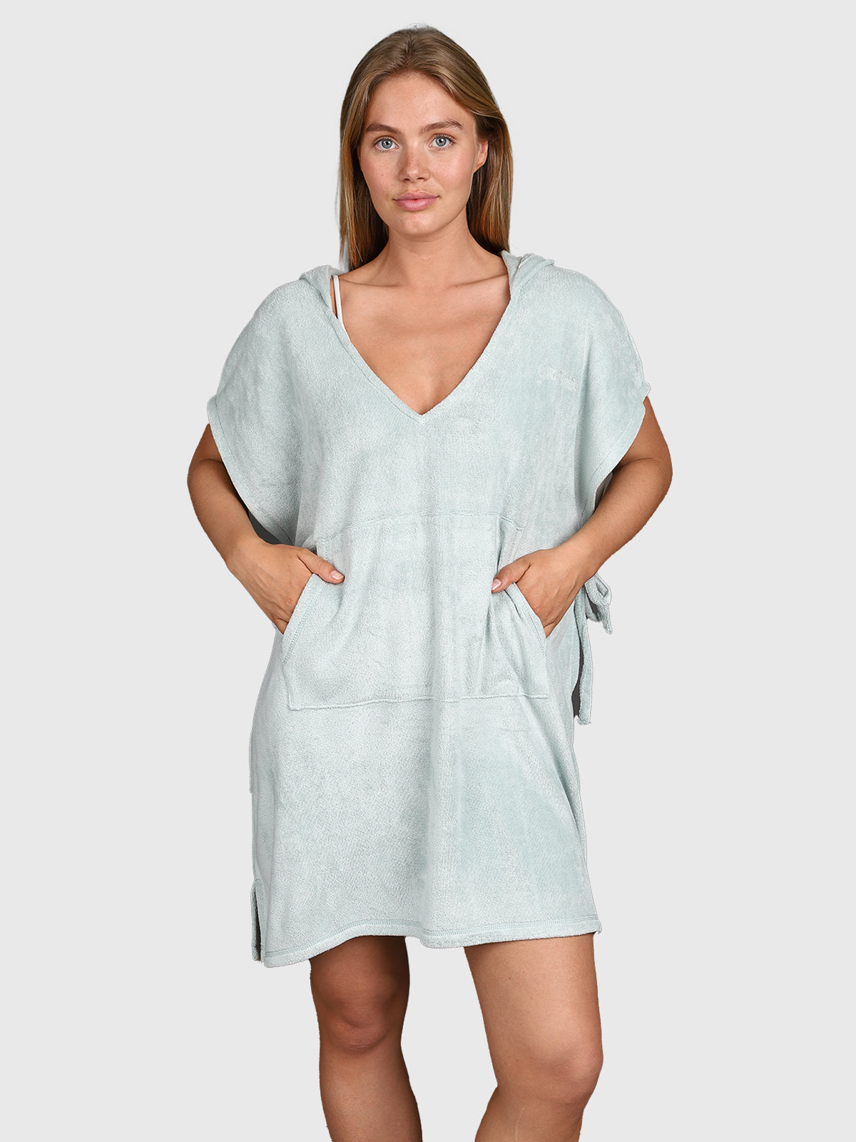 Paige Dames Poncho | Aqua Grey