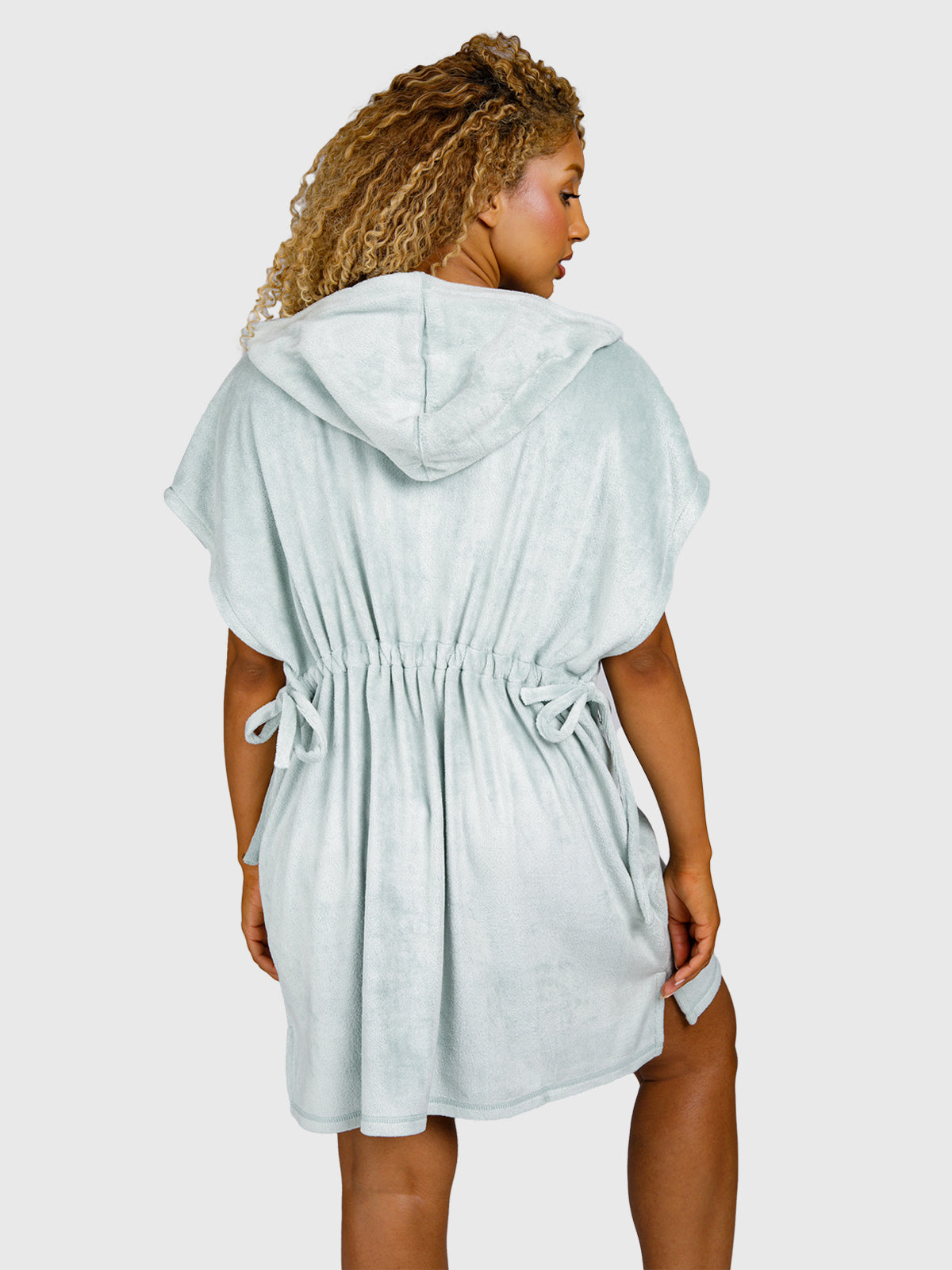 Paige Women Poncho | Aqua Grey