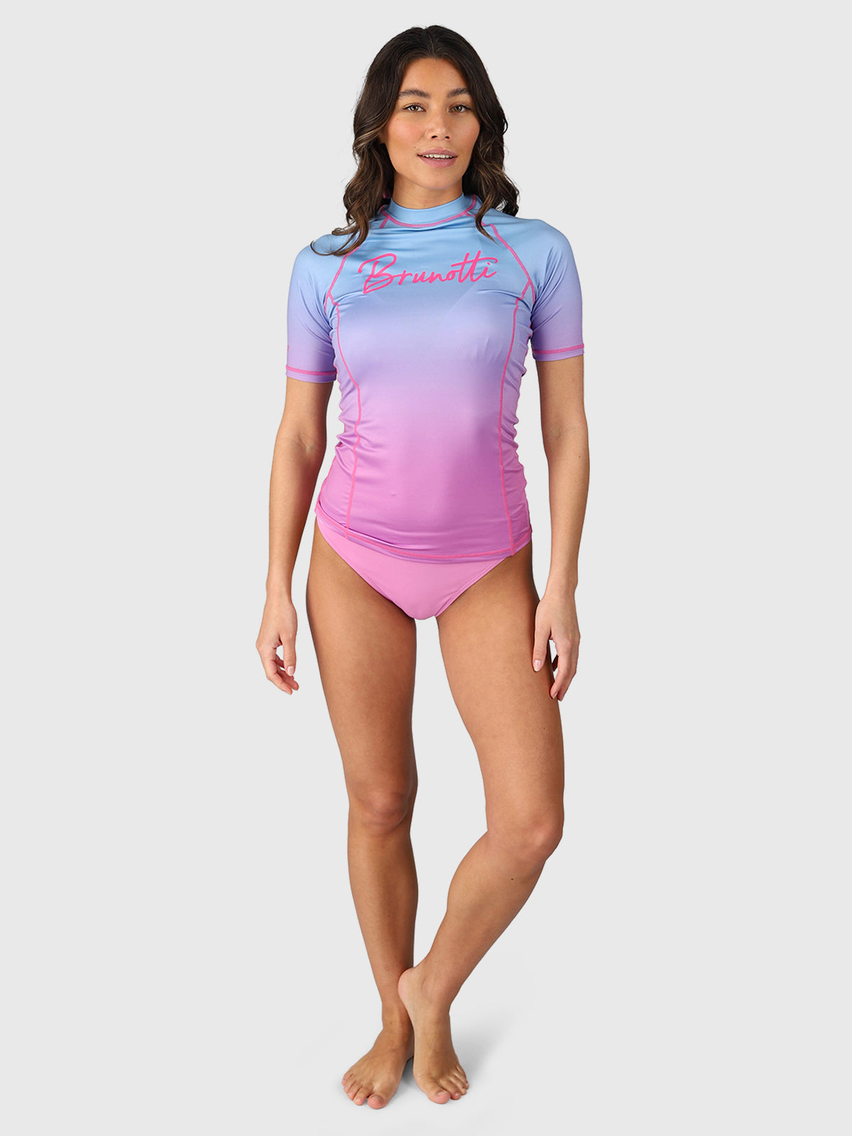 Linea-Gradient Women Rashguard | Bluebell