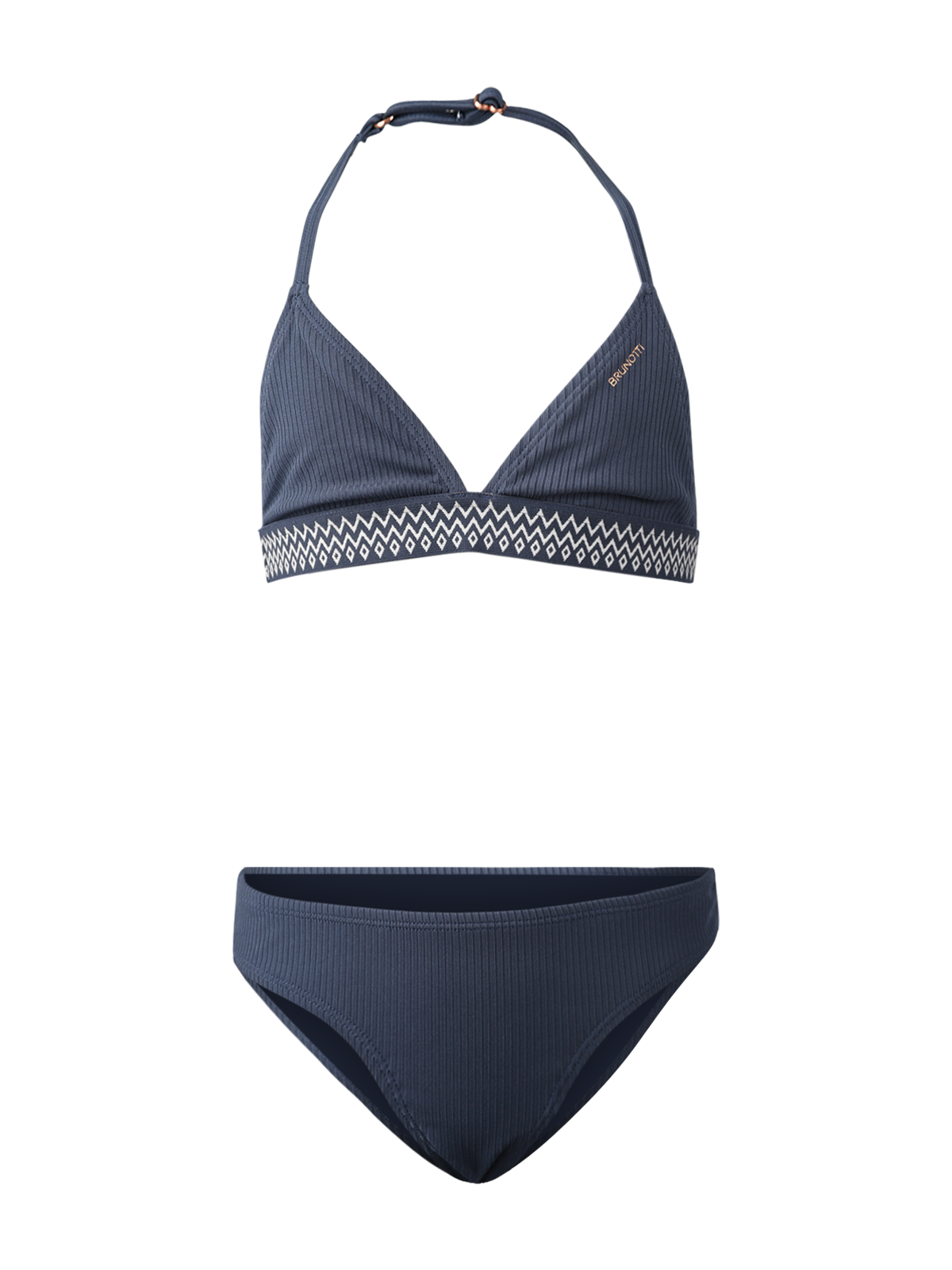 Nelle-Rib Girls Bikini | Indigo Blue