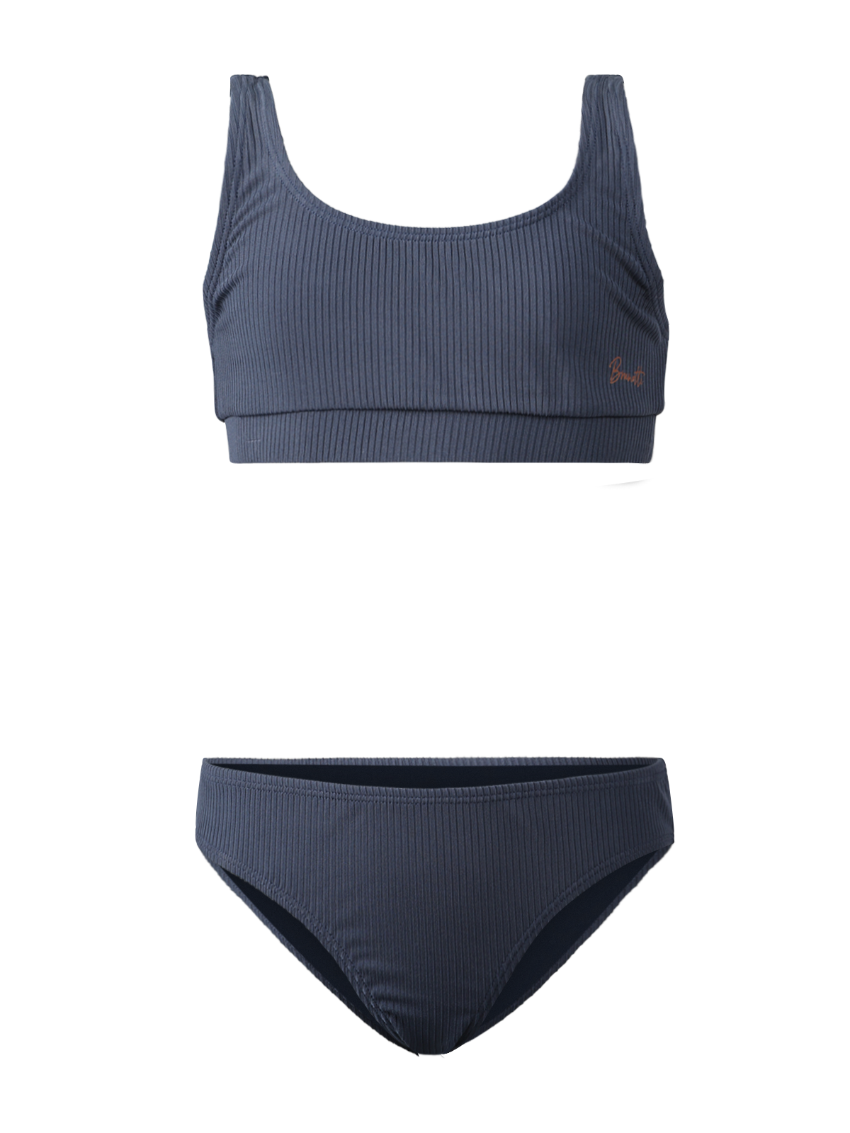 Myla-Rib Girls Bikini | Indigo Blue