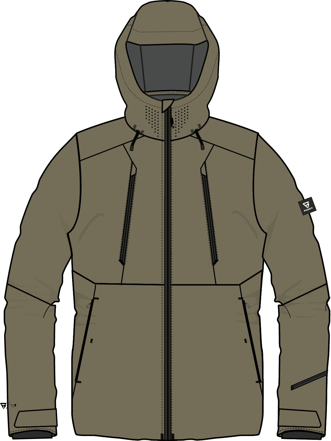 Norrow Men Snow Jacket | Dusky Green