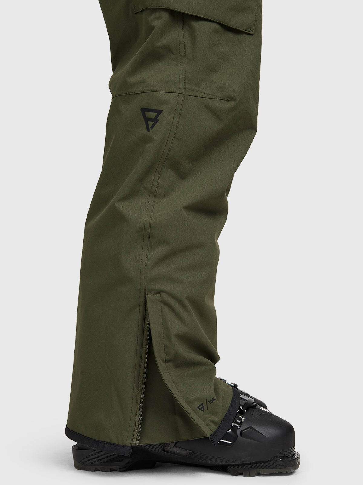 Footrail-Cargo Men Snow Pants | Deep Green