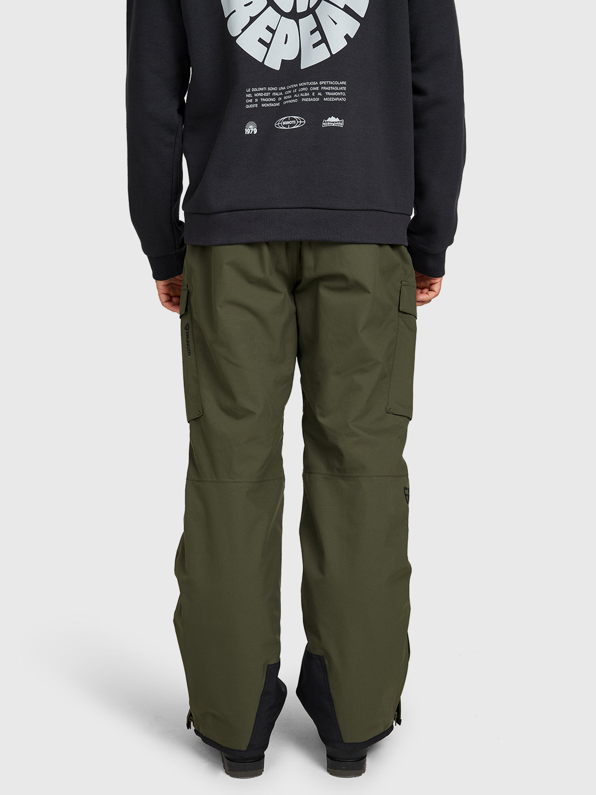Footrail-Cargo Men Snow Pants | Deep Green