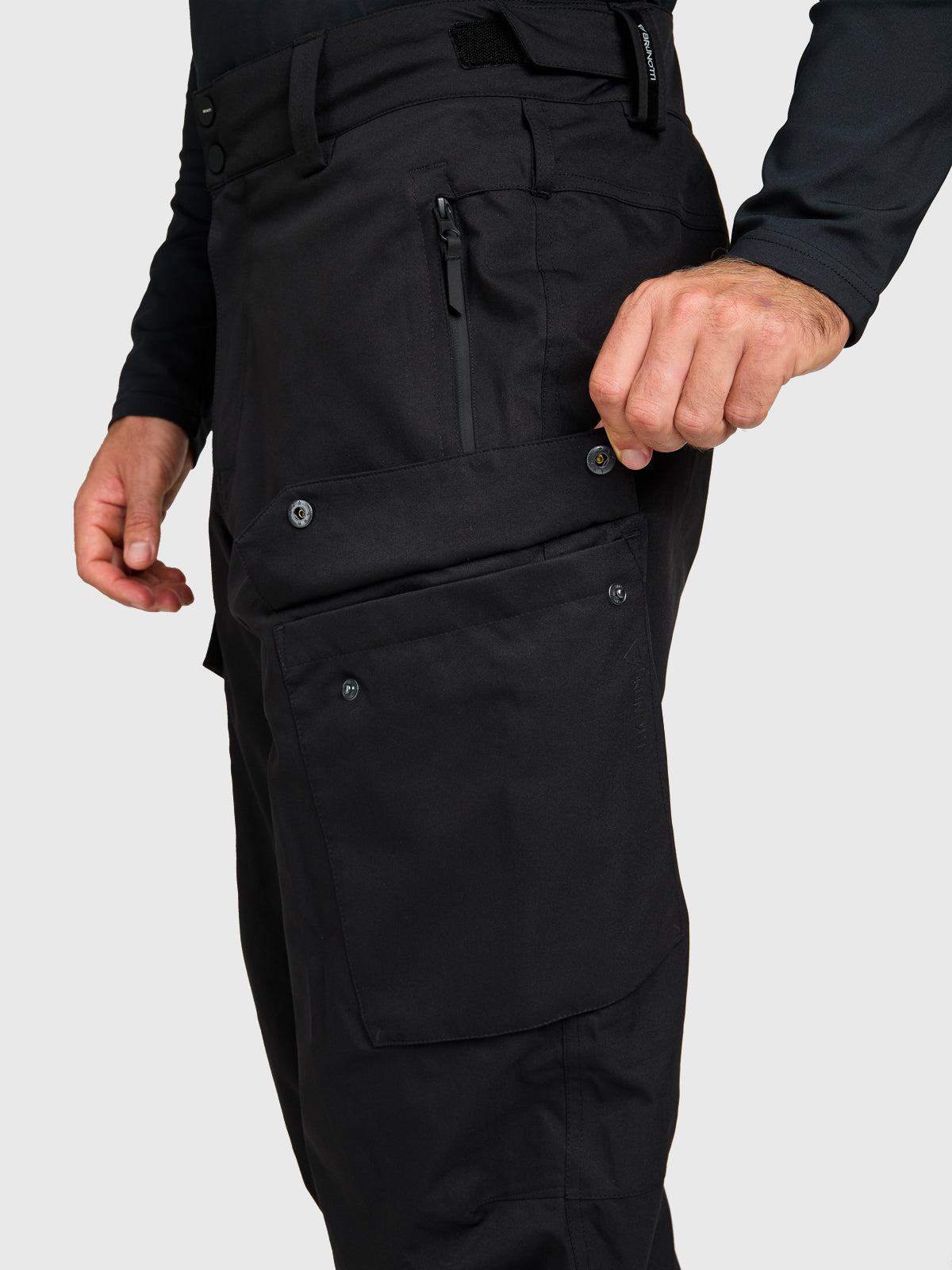 Footrail-Cargo Men Snow Pants | Black