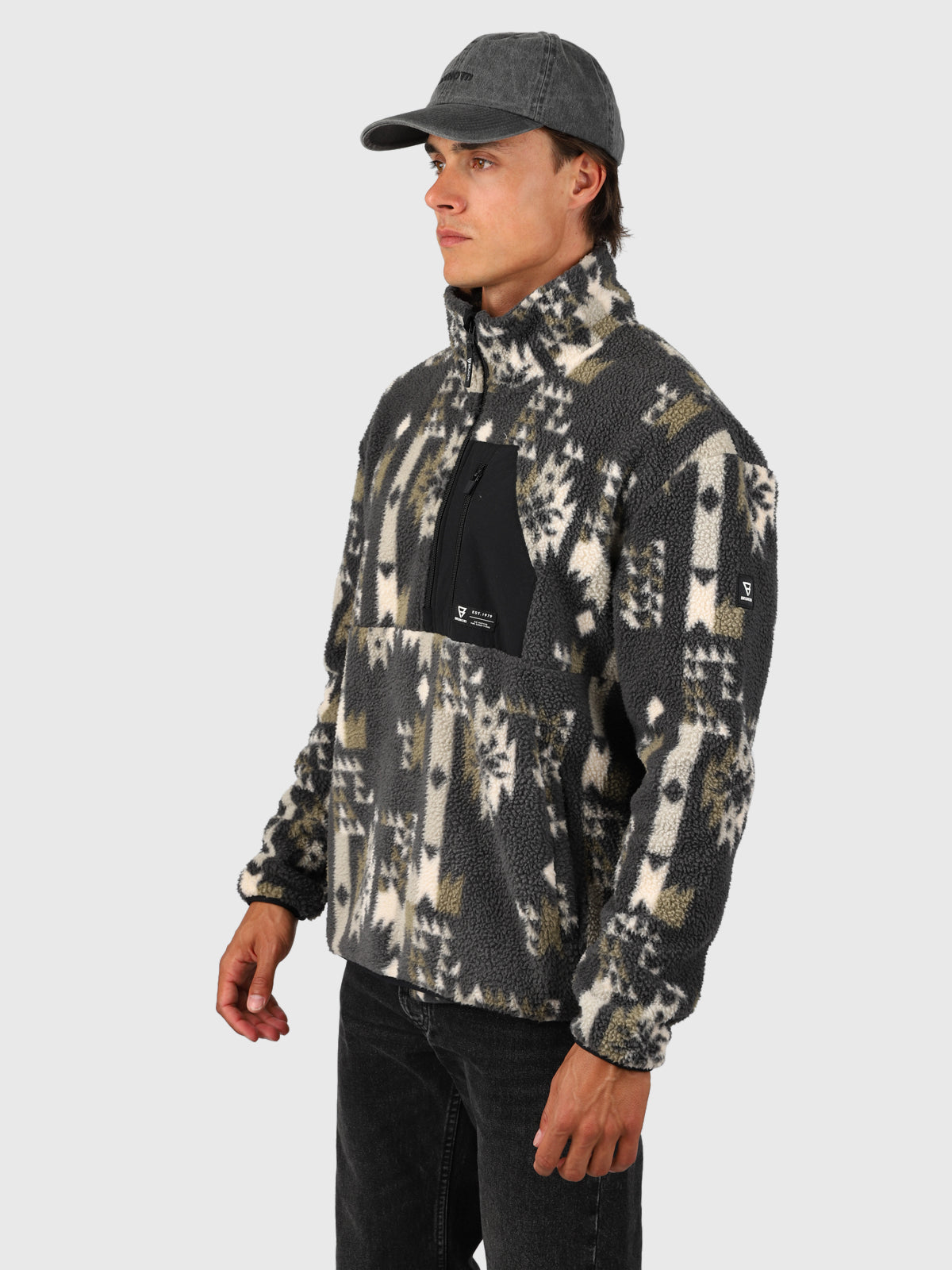 Kelstyn-Print Heren Fleece | Siberia Black