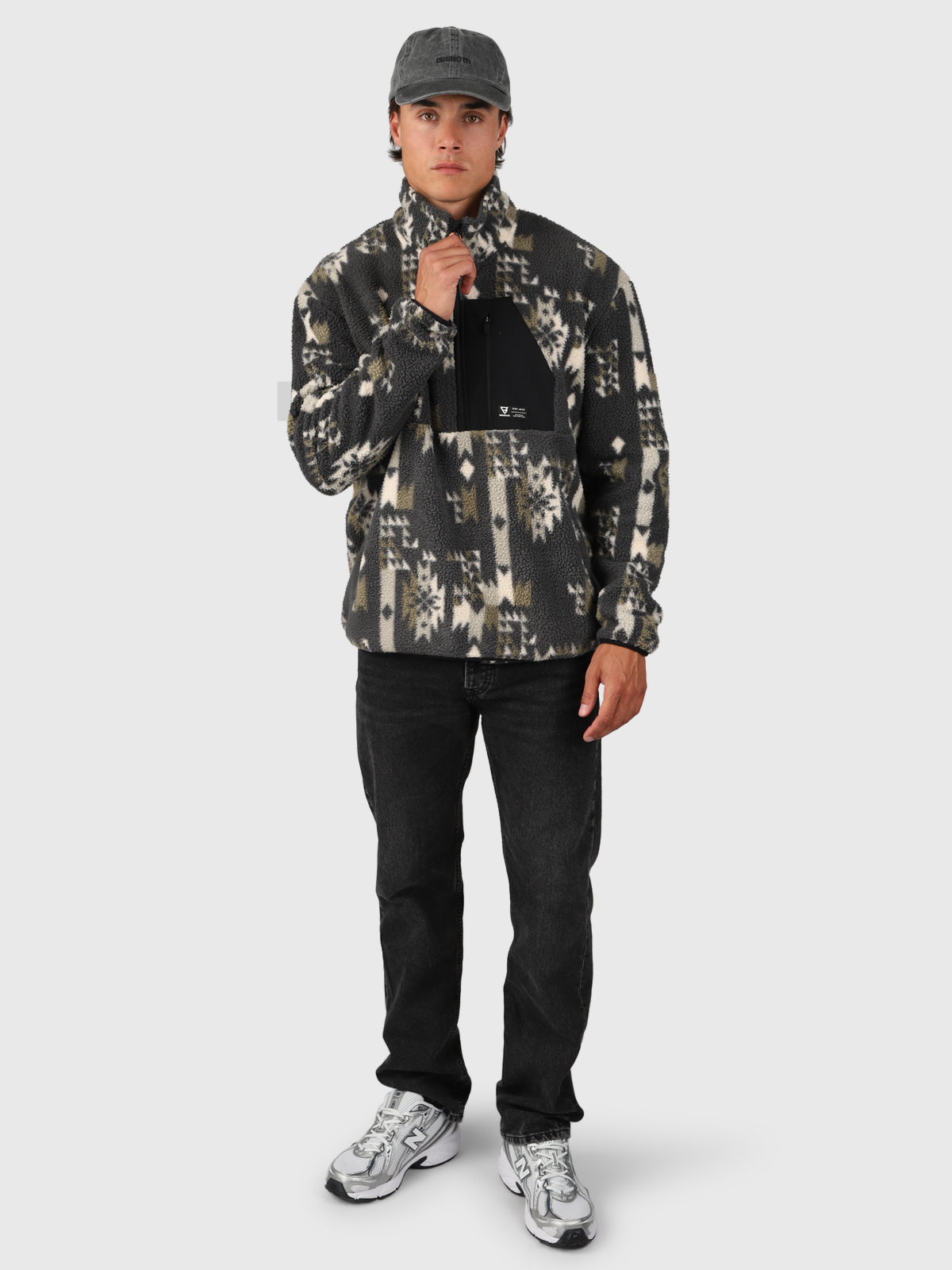 Kelstyn-Print Heren Fleece | Siberia Black