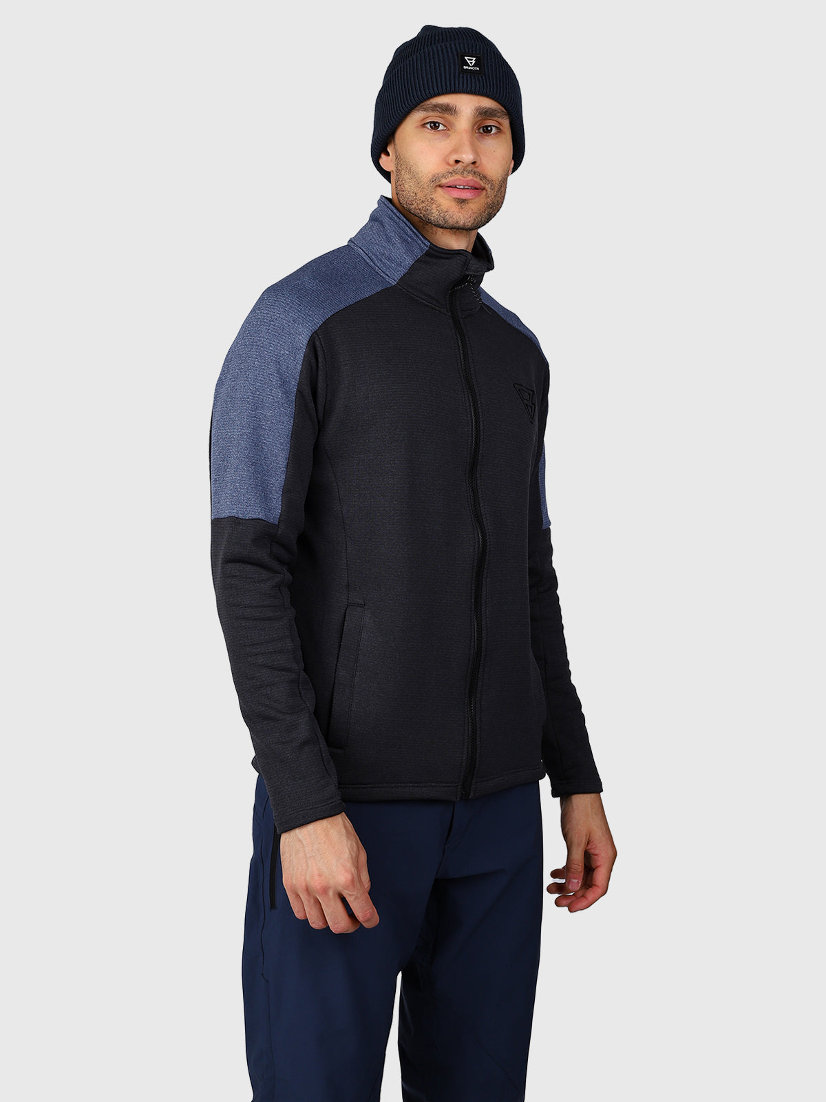 Daronst-Zip Men Fleece | Black