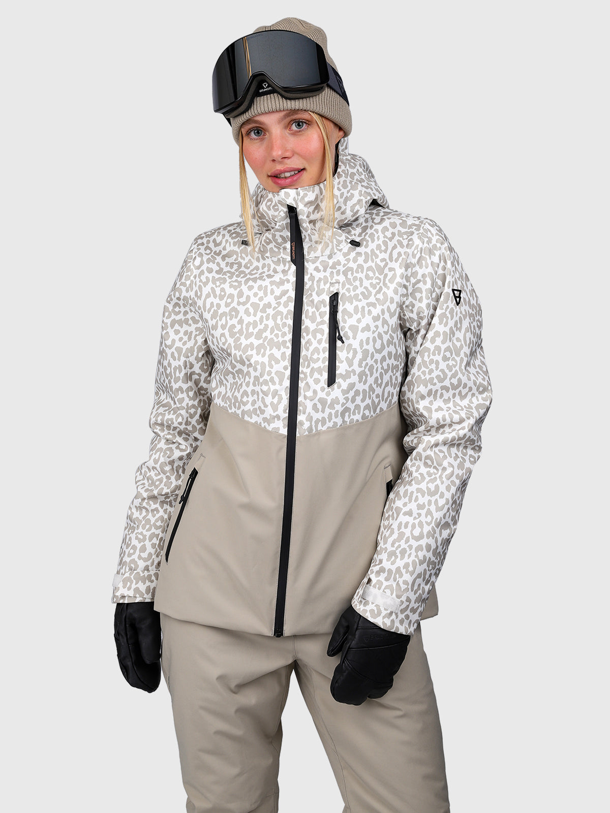 Scialena-Print Women Snow Jacket | Leopard Snow