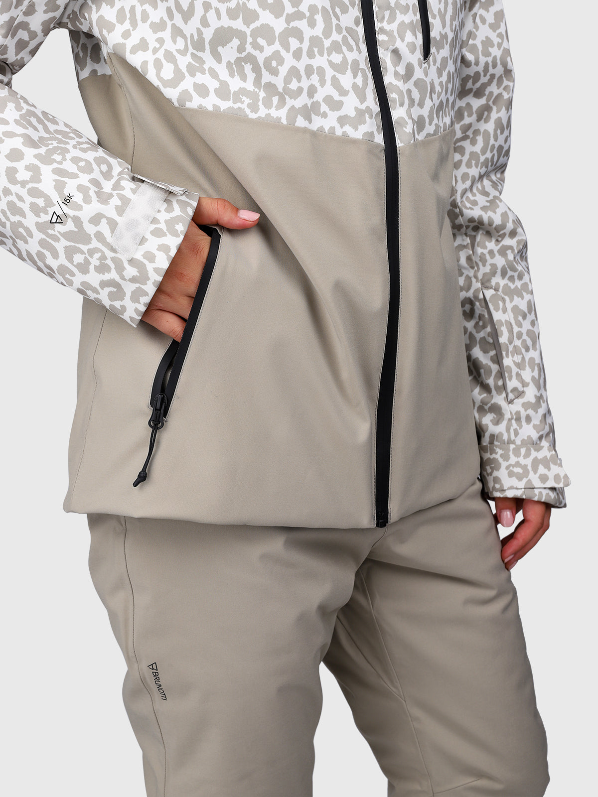 Scialena-Print Women Snow Jacket | Leopard Snow