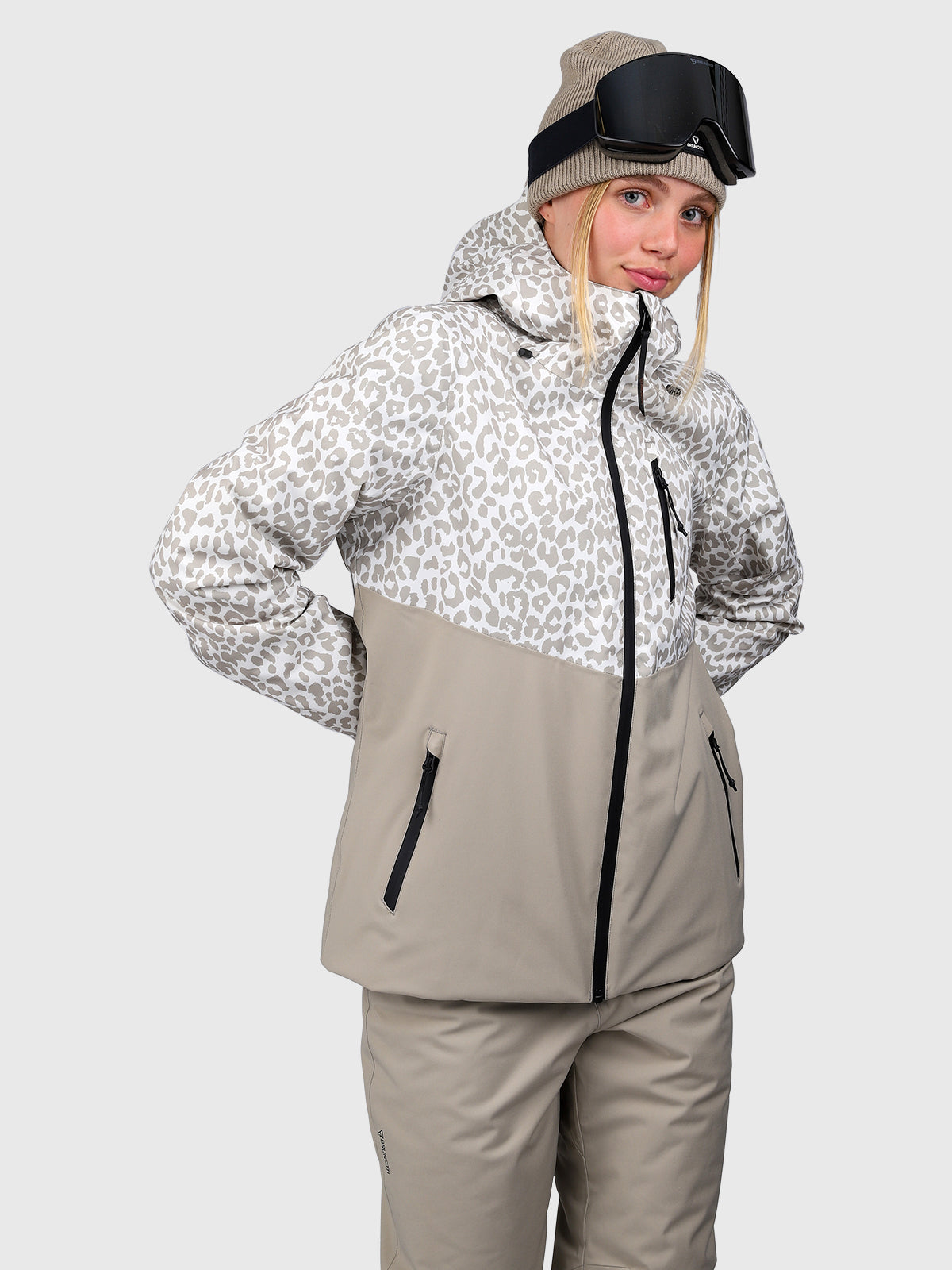 Scialena-Print Women Snow Jacket | Leopard Snow