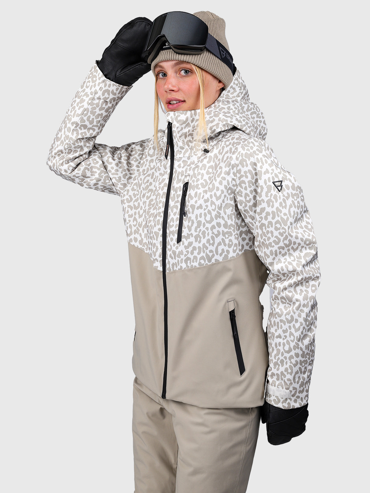 Scialena-Print Women Snow Jacket | Leopard Snow