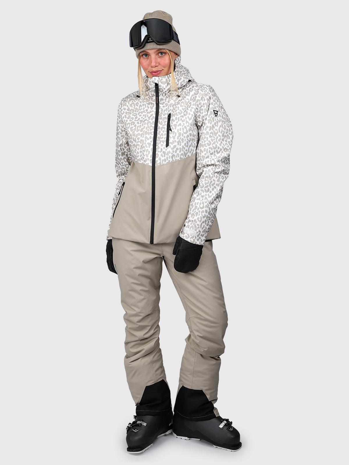 Scialena-Print Women Snow Jacket | Leopard Snow