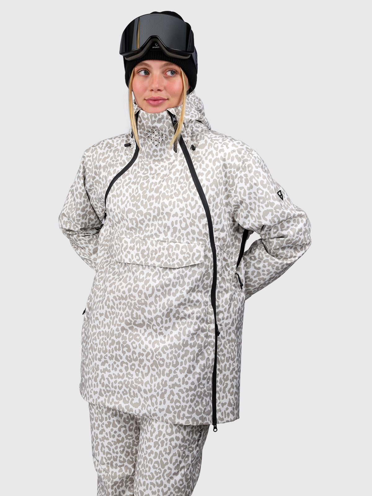 Joicya-Print Women Snow Jacket | Leopard Snow