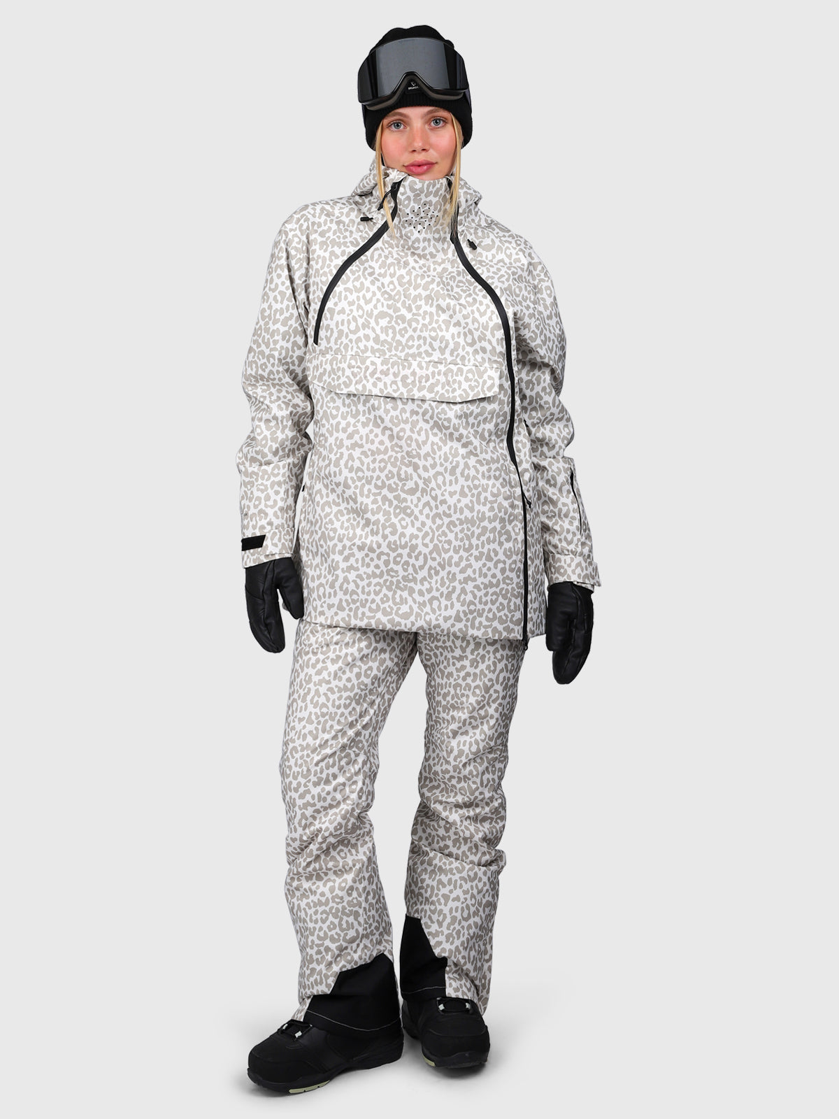 Joicya-Print Women Snow Jacket | Leopard Snow