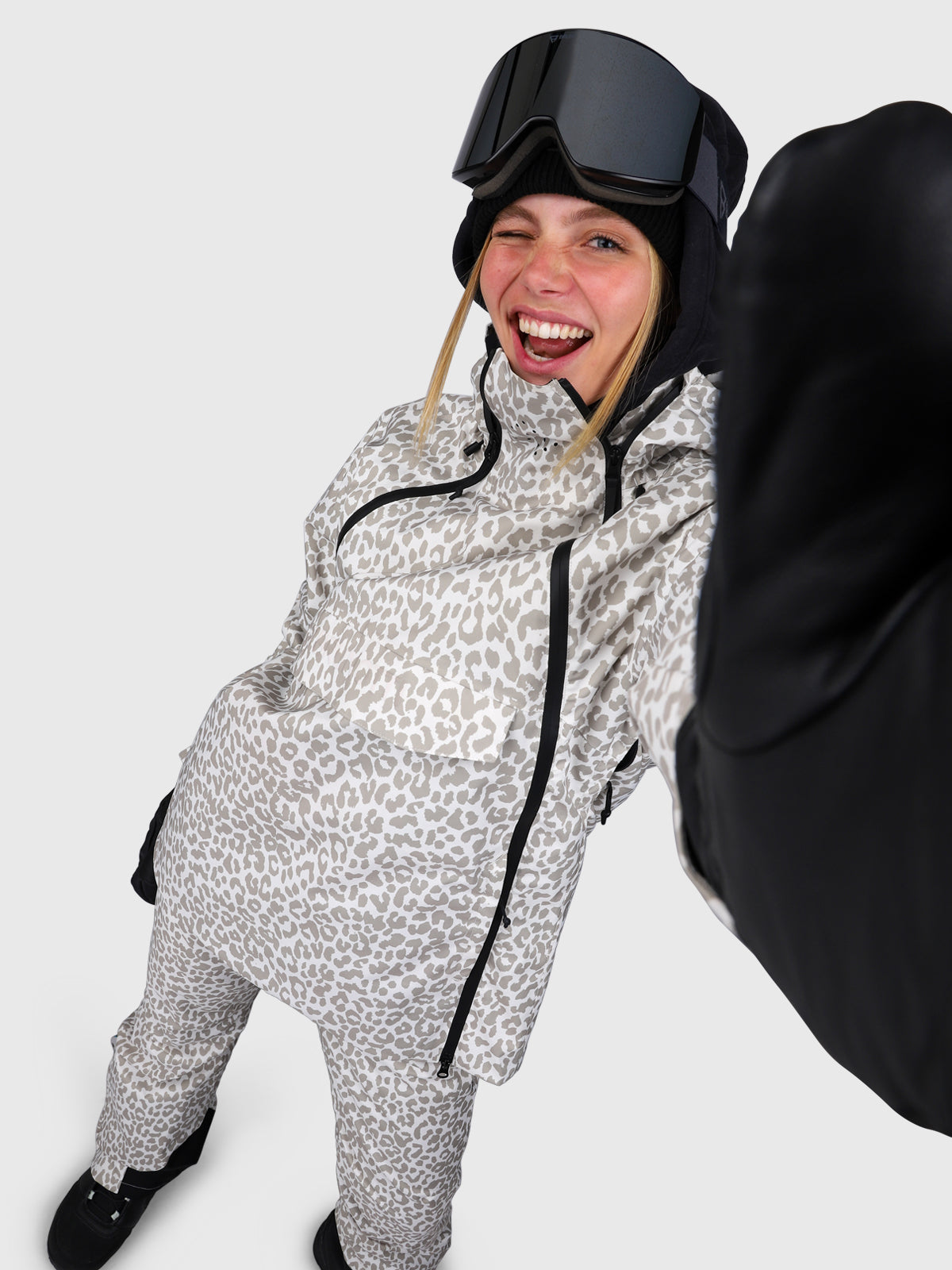 Joicya-Print Women Snow Jacket | Leopard Snow
