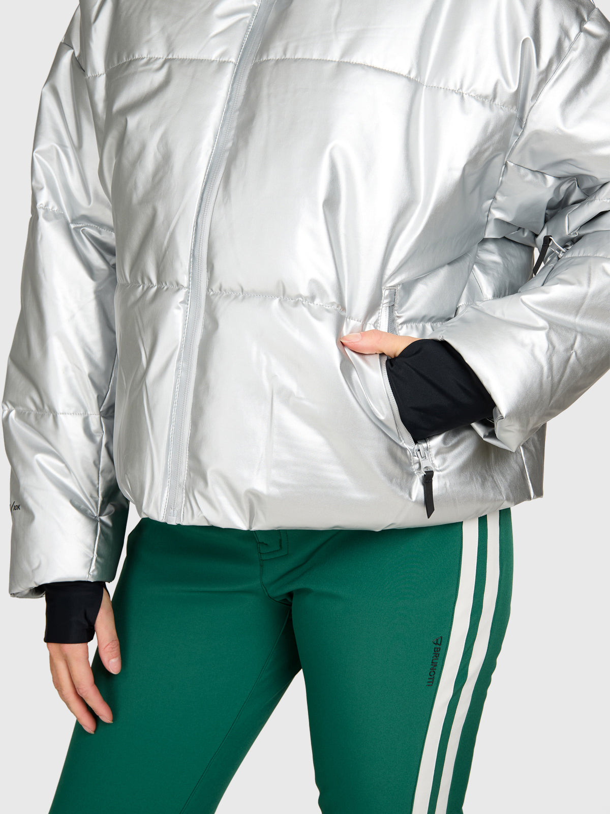 Fiaskia-Metallic Damen Schneejacke