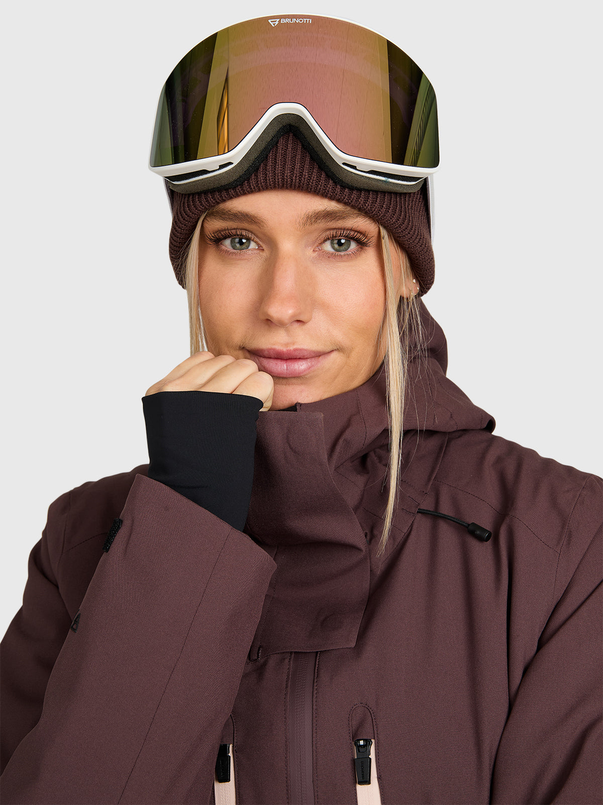 Avamena Women Snow Jacket | Raisin