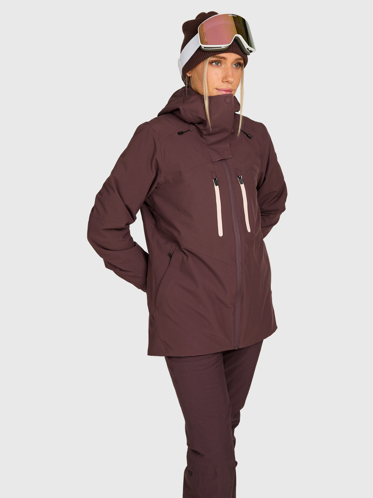 Avamena Women Snow Jacket | Raisin