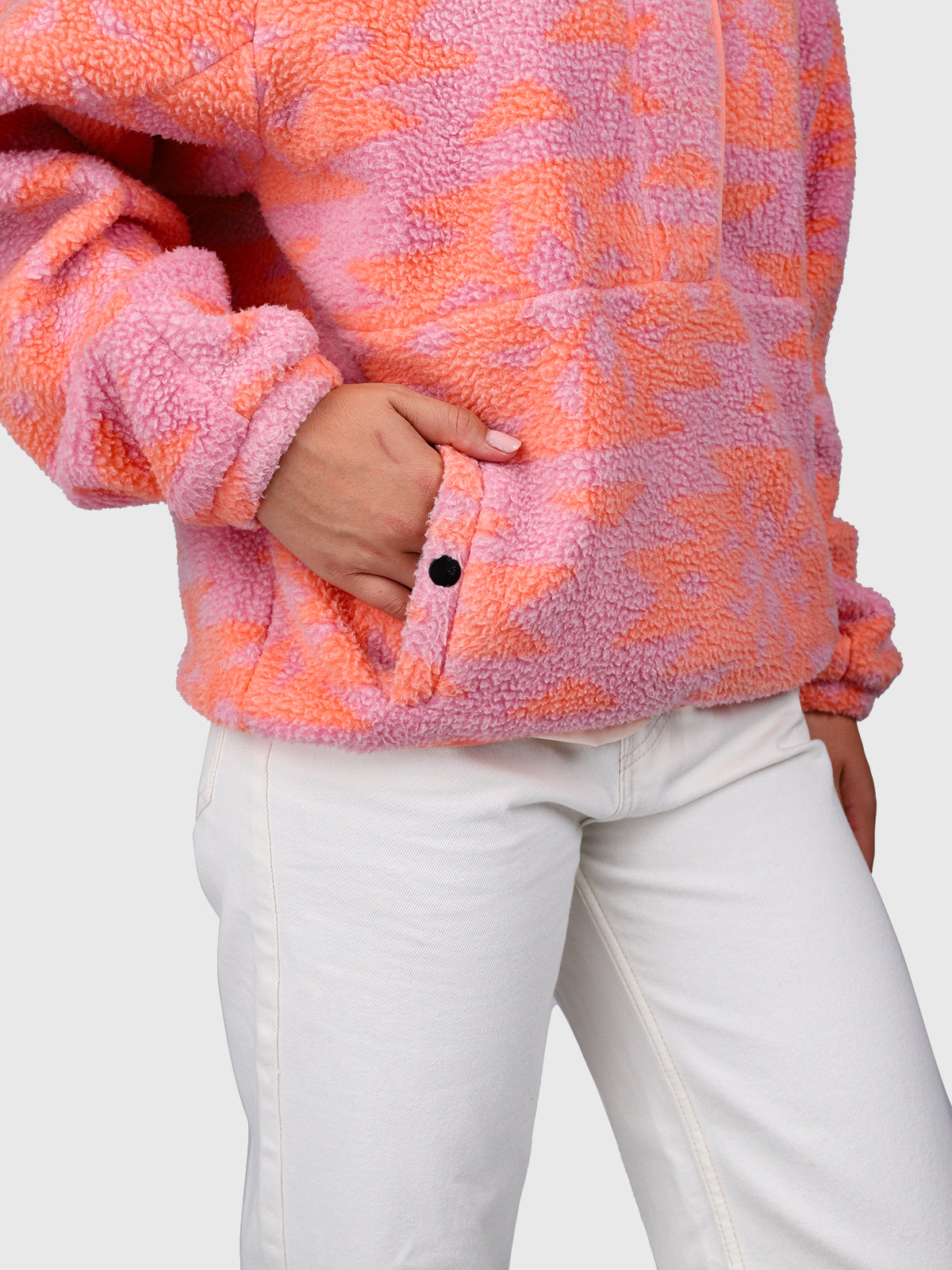 Powchou-Print Dames Fleece | Polar Pink