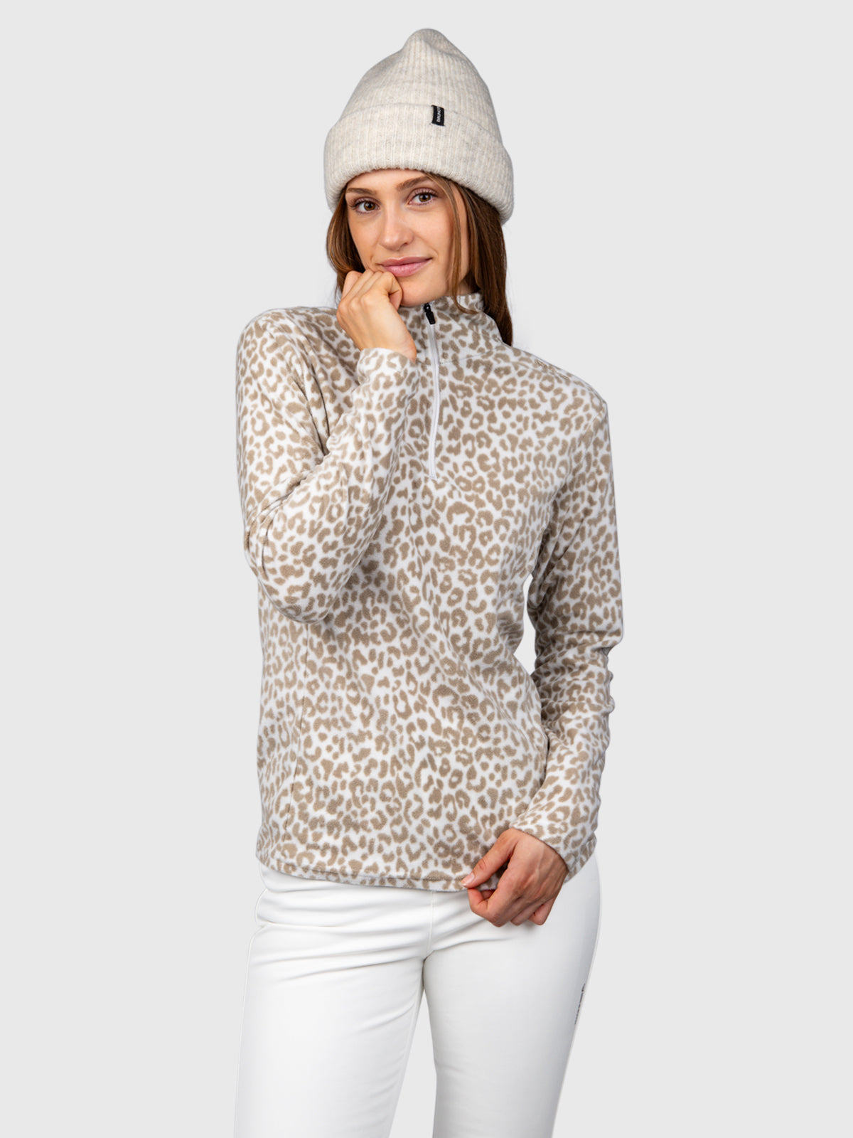 Misma-Print Damen Fleece | Leopard Snow