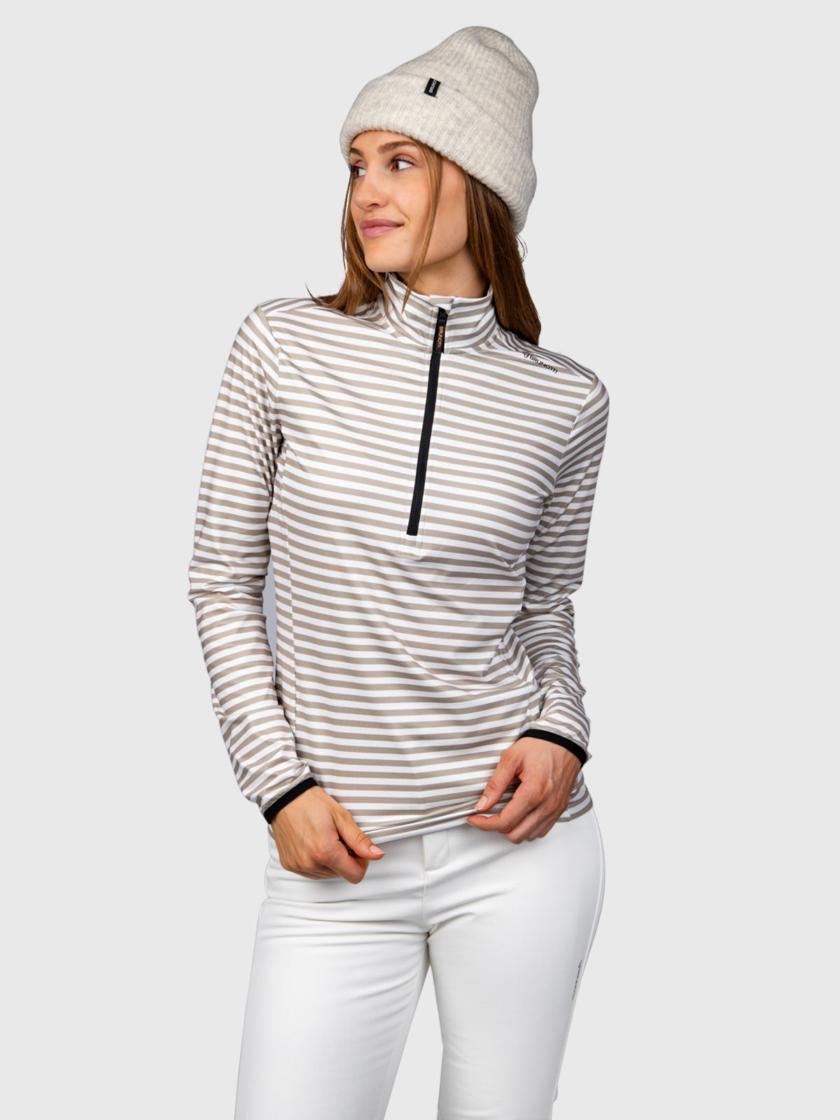 Rodika-Print Women Fleece | Awning Stripe Fungi