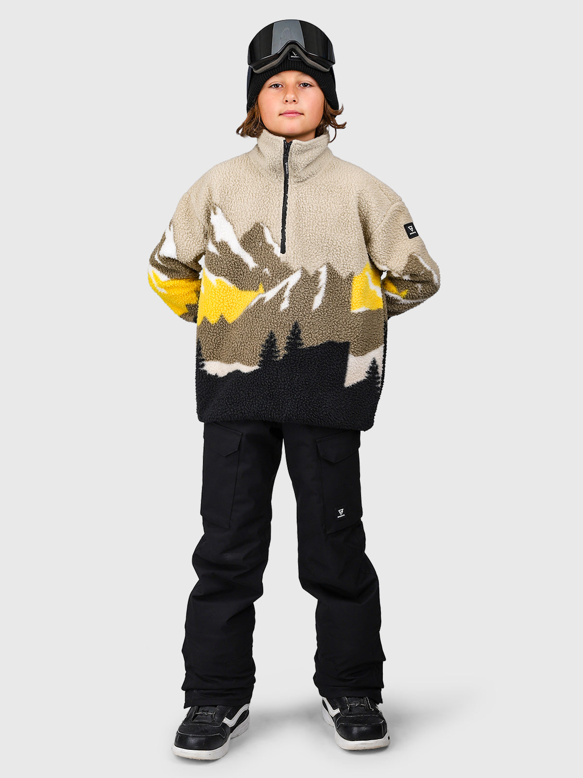Footraily-Cargo Boys Snow Pants | Black