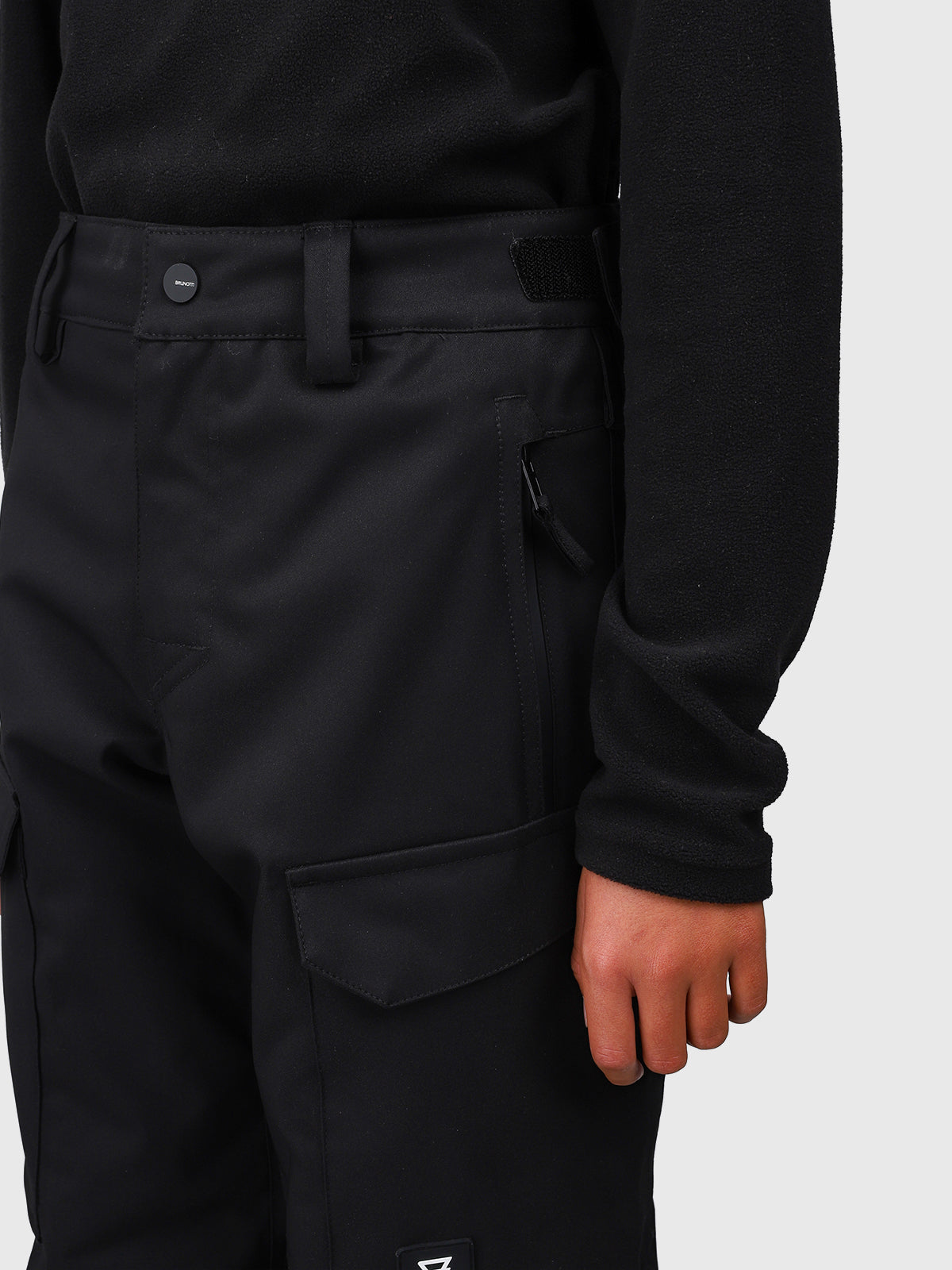 Footraily-Cargo Boys Snow Pants | Black