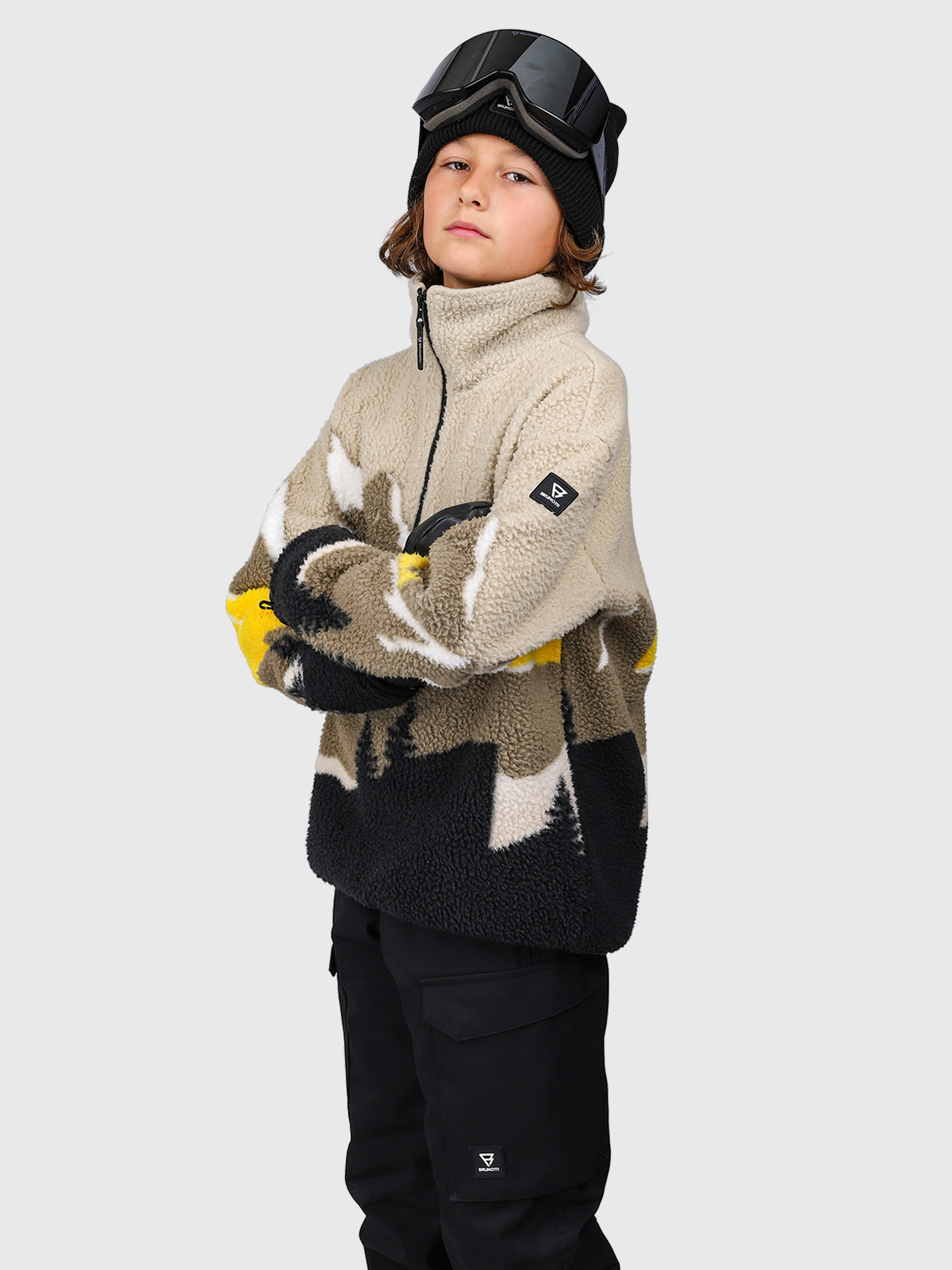 Rodrigy-Print Boys Fleece | Black