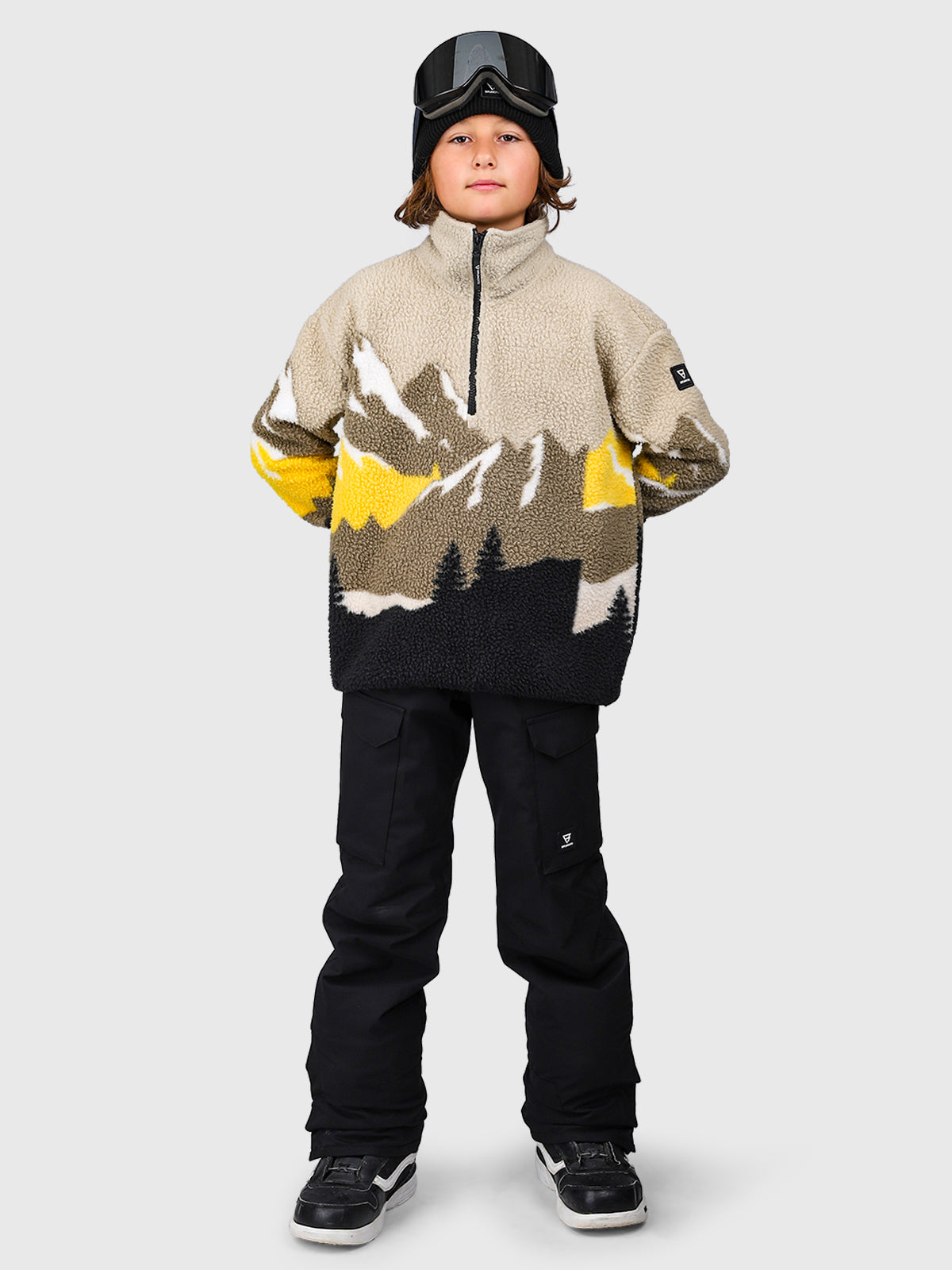 Rodrigy-Print Boys Fleece | Black