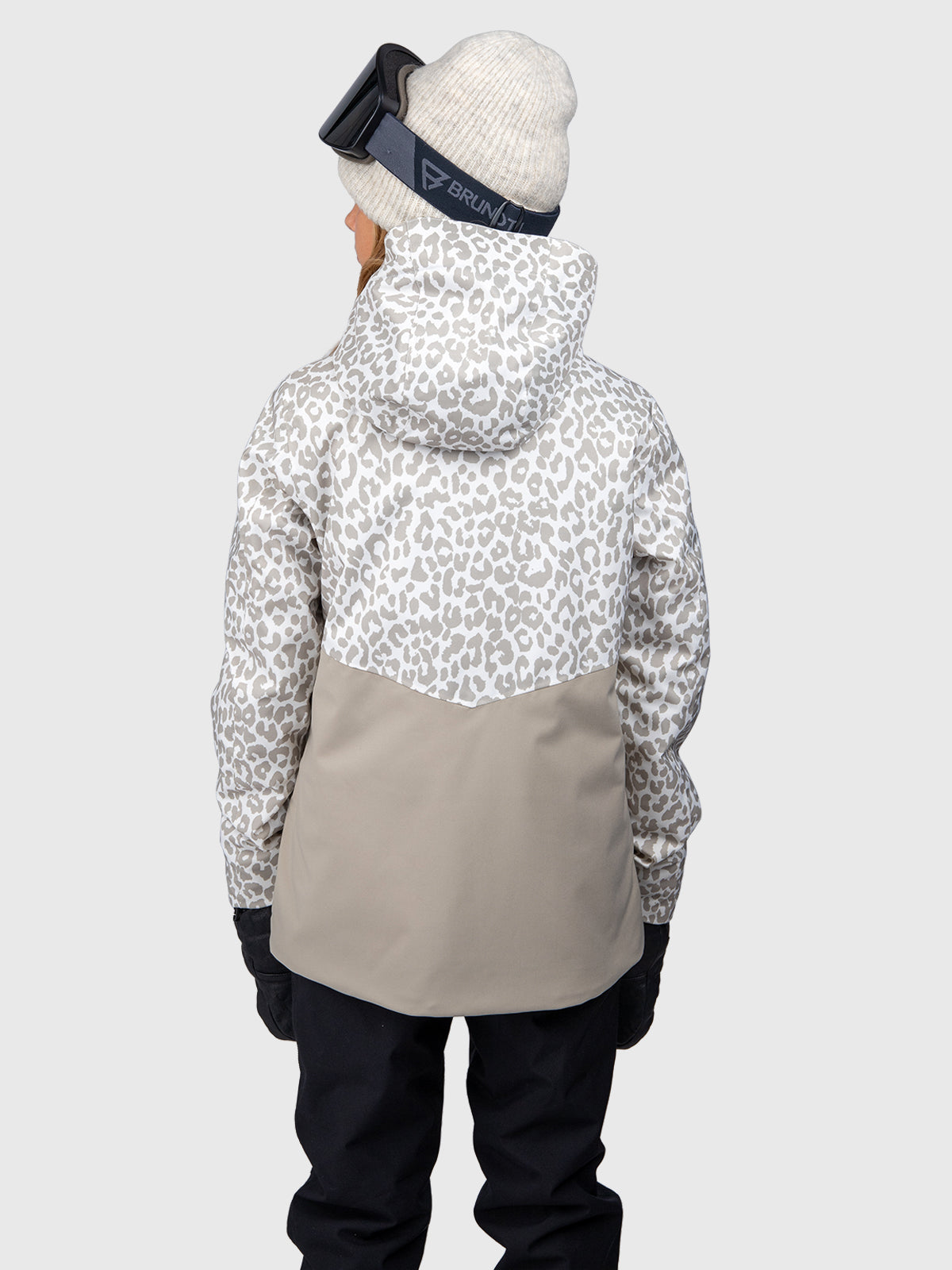 Teallasy-Print Mädchen Schneejacke | Leopard Snow