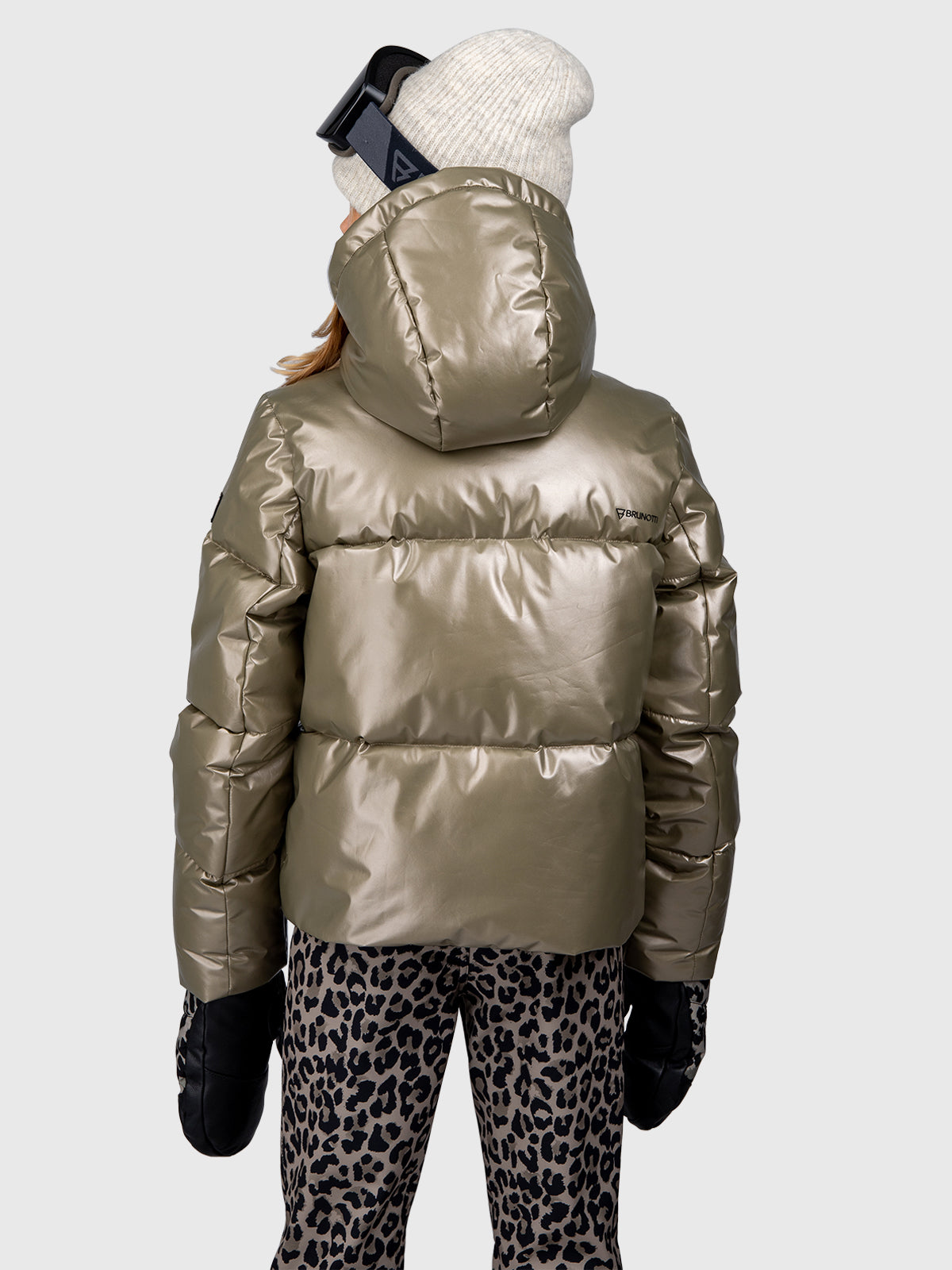 Fiasky-Metallic Girls Snow Jacket | Fungi