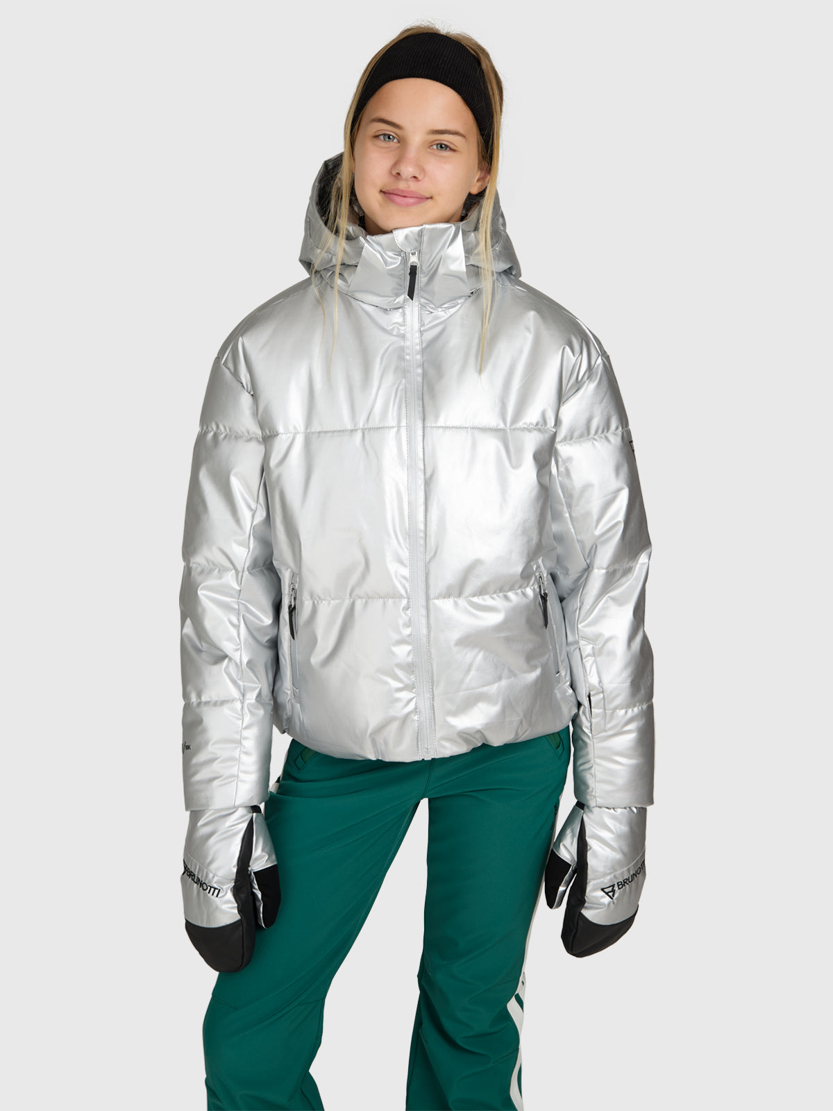 Fiasky-Metallic Mädchen Schneejacke