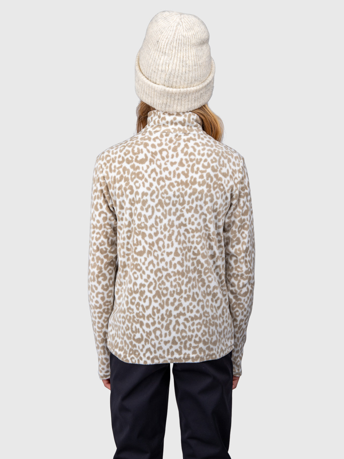 Mismy-Print Girls Fleece | Leopard Snow