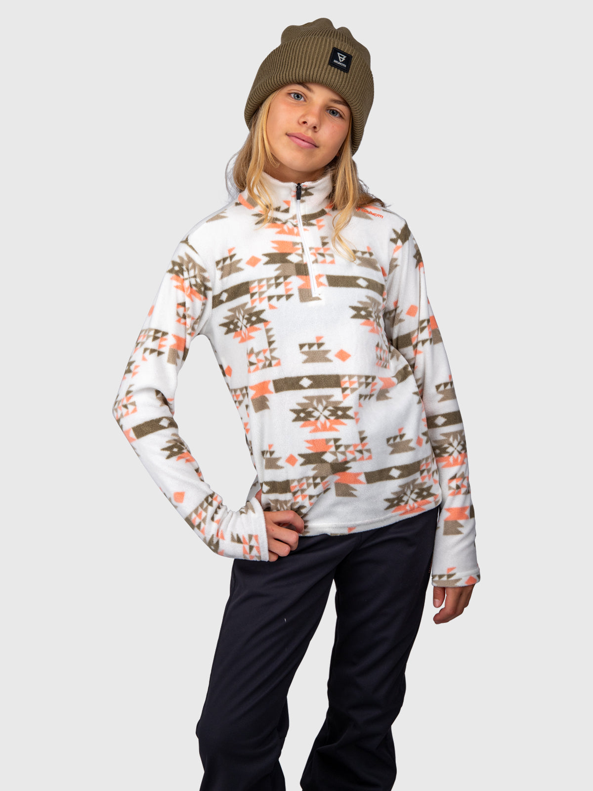 Mismy-Print Girls Fleece | Arctic Desert Flower