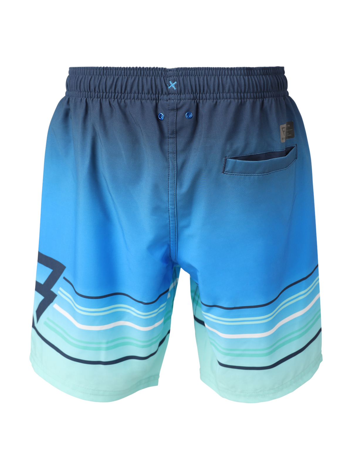 Bru-conicy-Gradient Stripe Boys Swim Shorts | Neon Blue