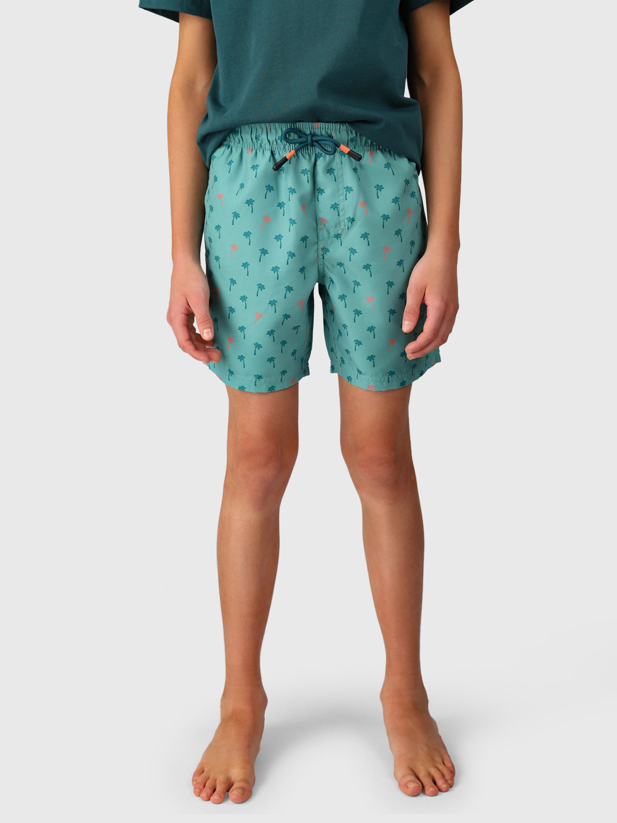 Cestery-Palm Boys Swim Shorts | Bottle Green