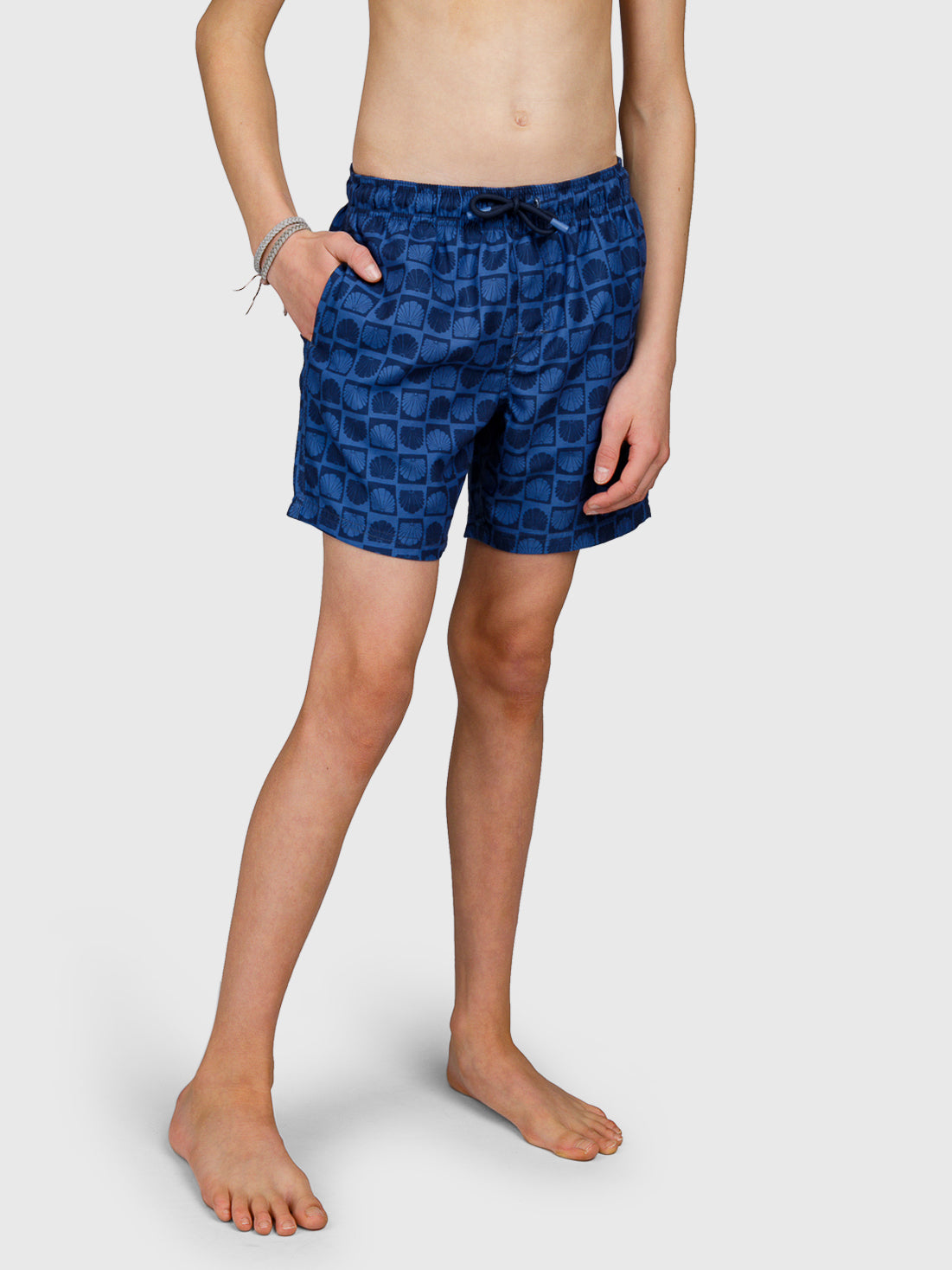 Cestery-Mini Boys Swim Shorts | Indigo Blue