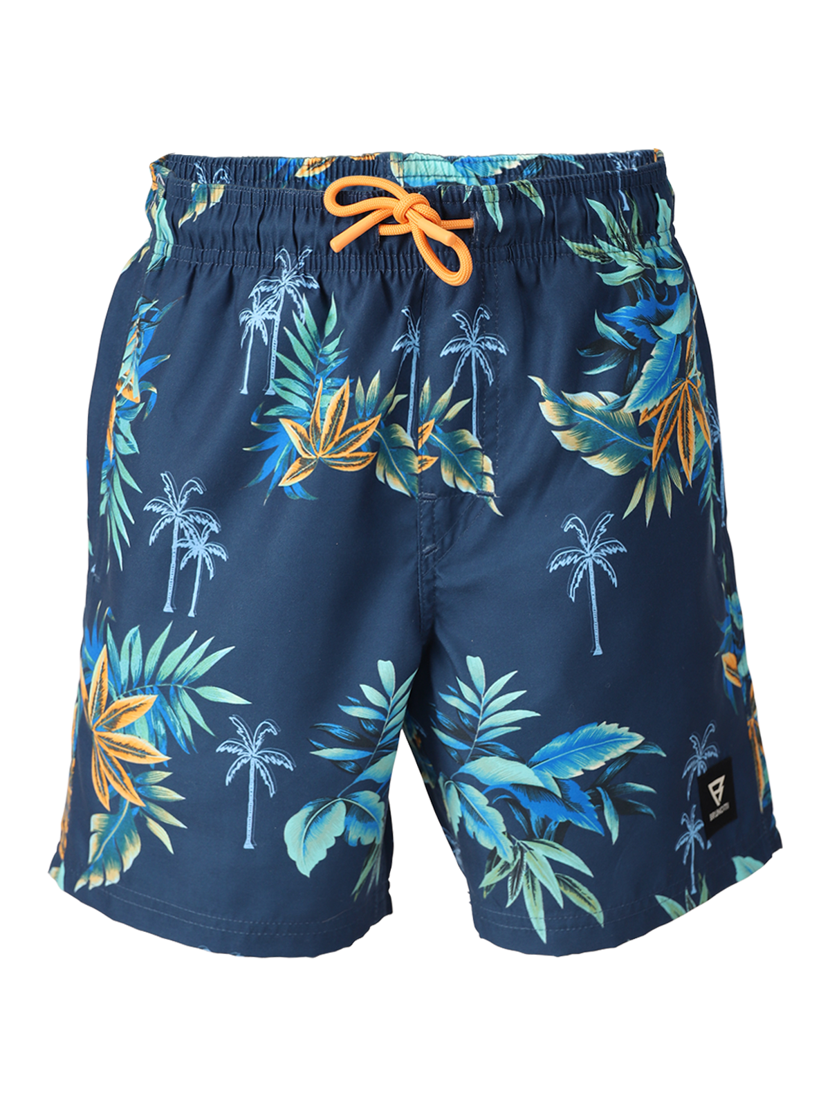 Cestery-Tropical Boys Swim Shorts | Night Blue