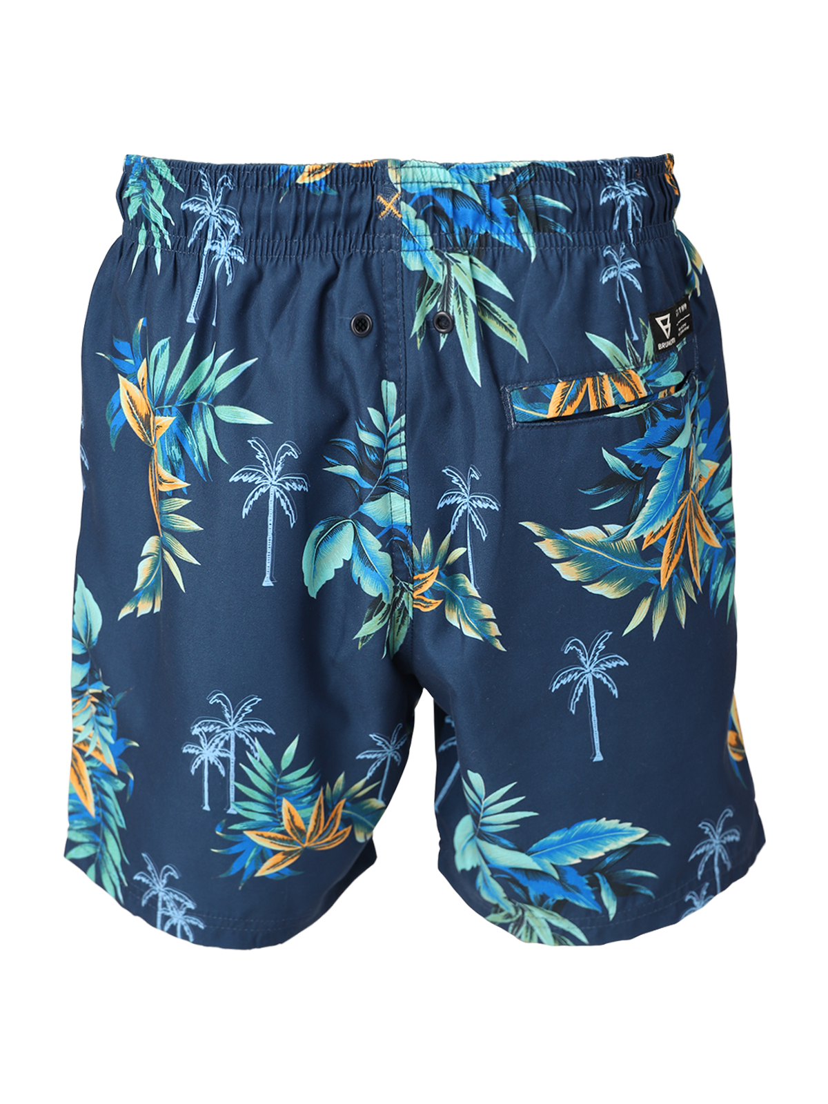 Cestery-Tropical Boys Swim Shorts | Night Blue