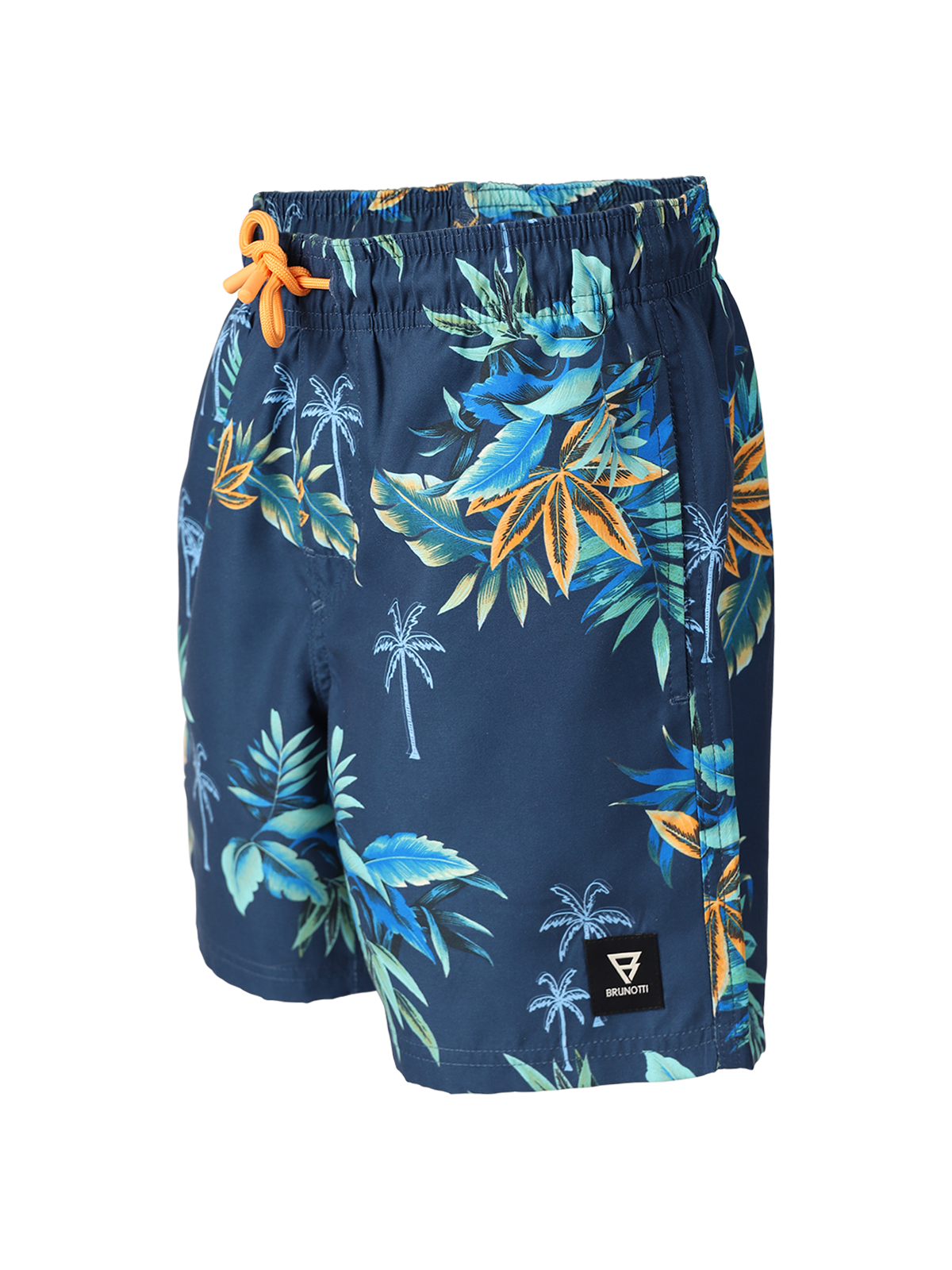 Cestery-Tropical Boys Swim Shorts | Night Blue