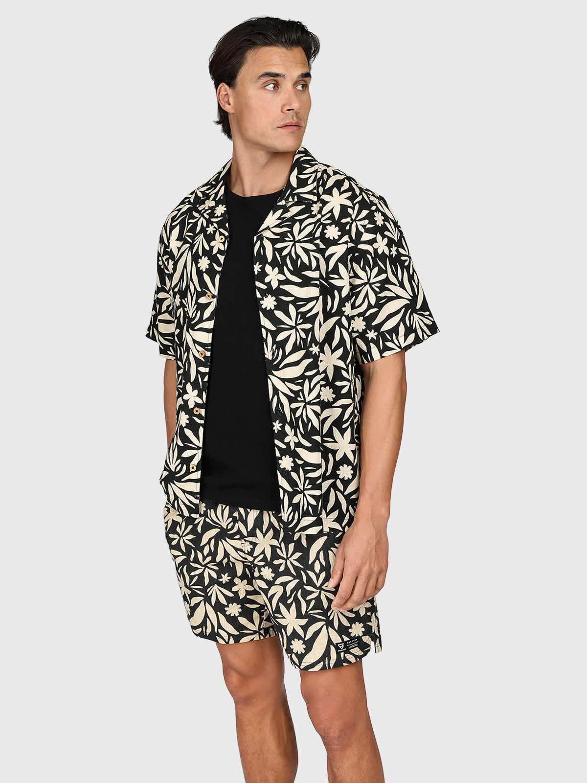 Sanni-Print Men Shirt | Feather Grey